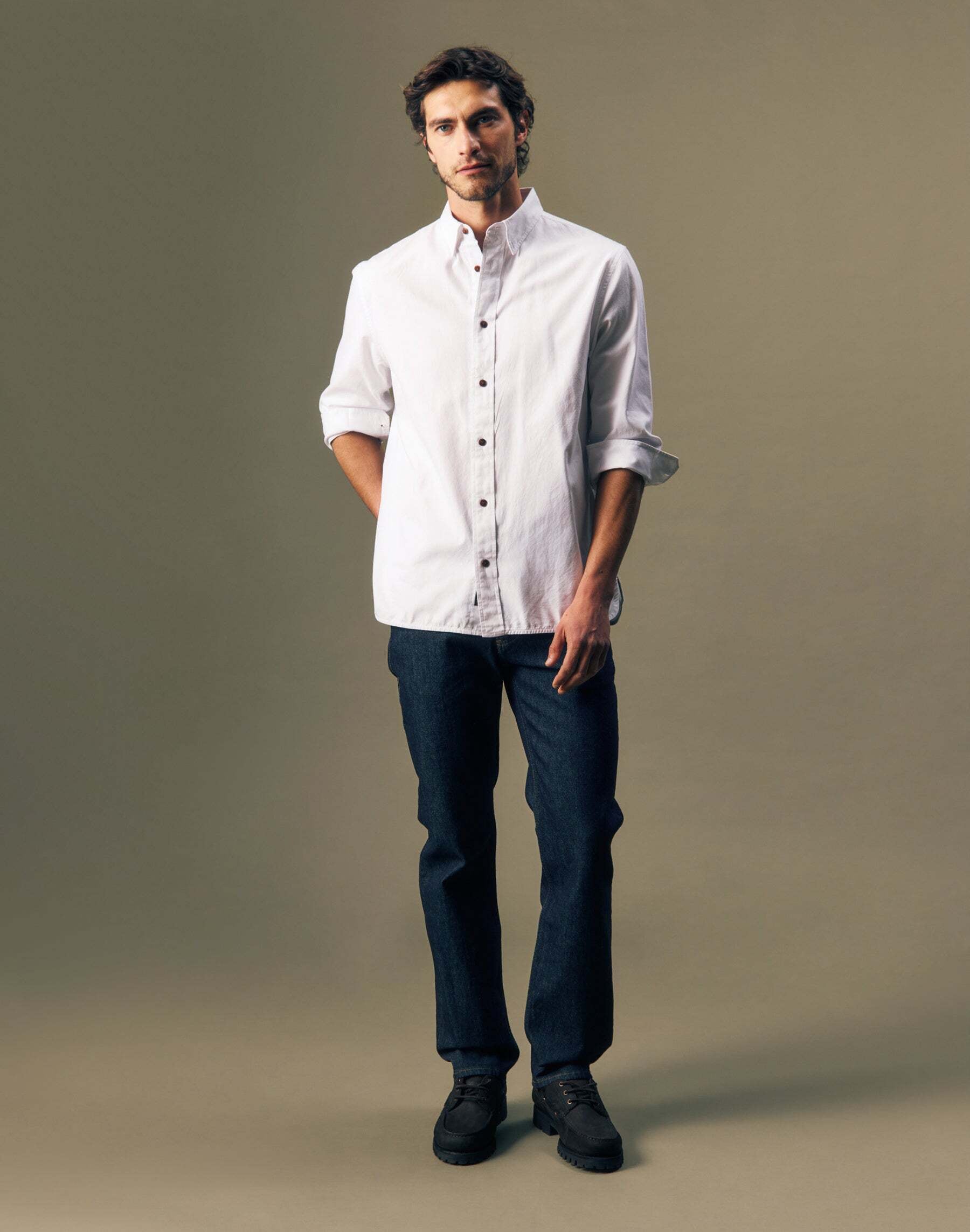 Lee® Chemise à manches longues »Lee Langarmhemd Oxford Button Up«