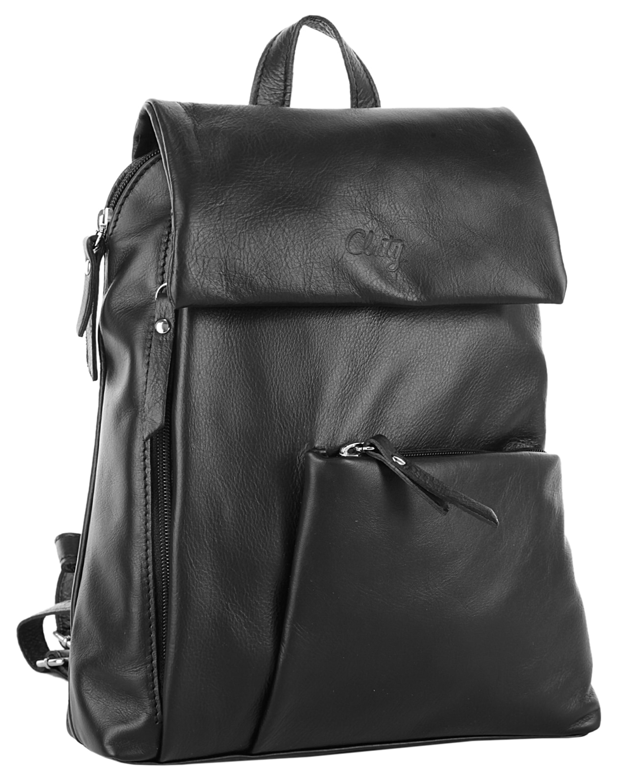 Cluty Cityrucksack, echt Leder, Made in Italy