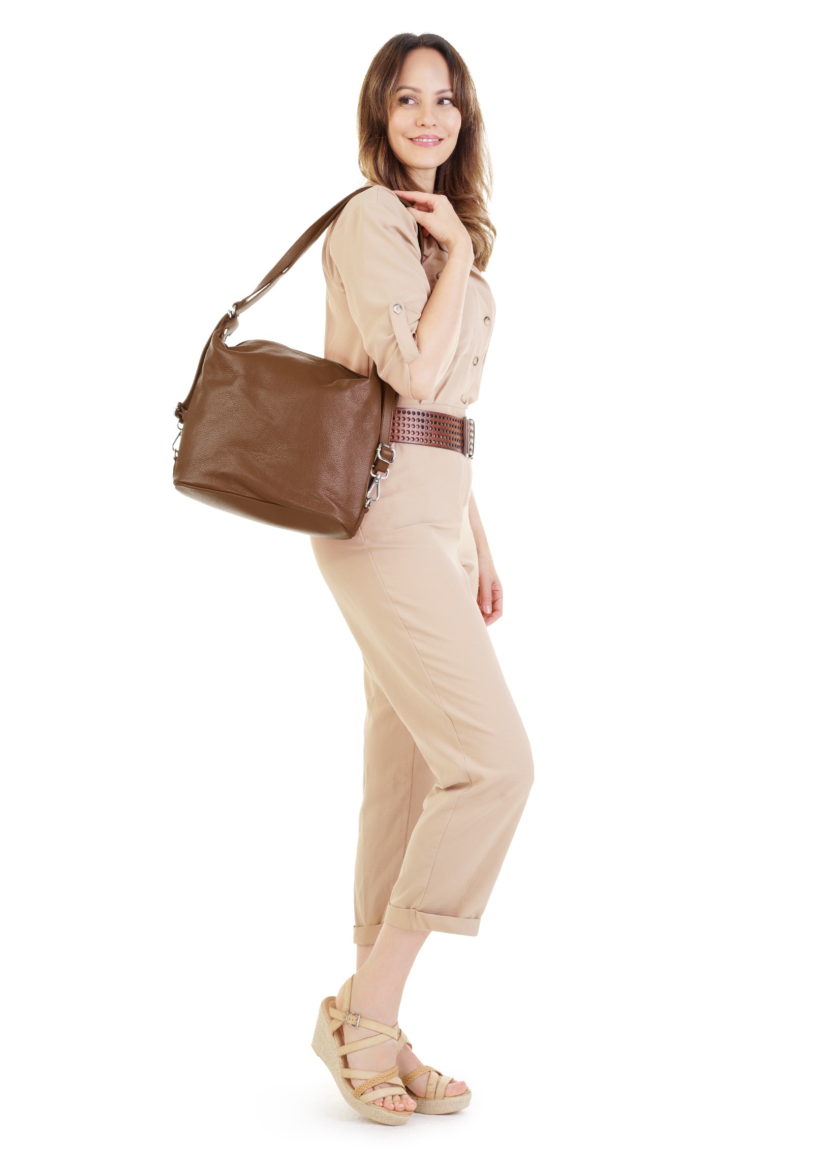 Samantha Look Shopper "SAMANTHA LOOK Damen echt Leder, Made in Italy" echt Leder, Made in Italy