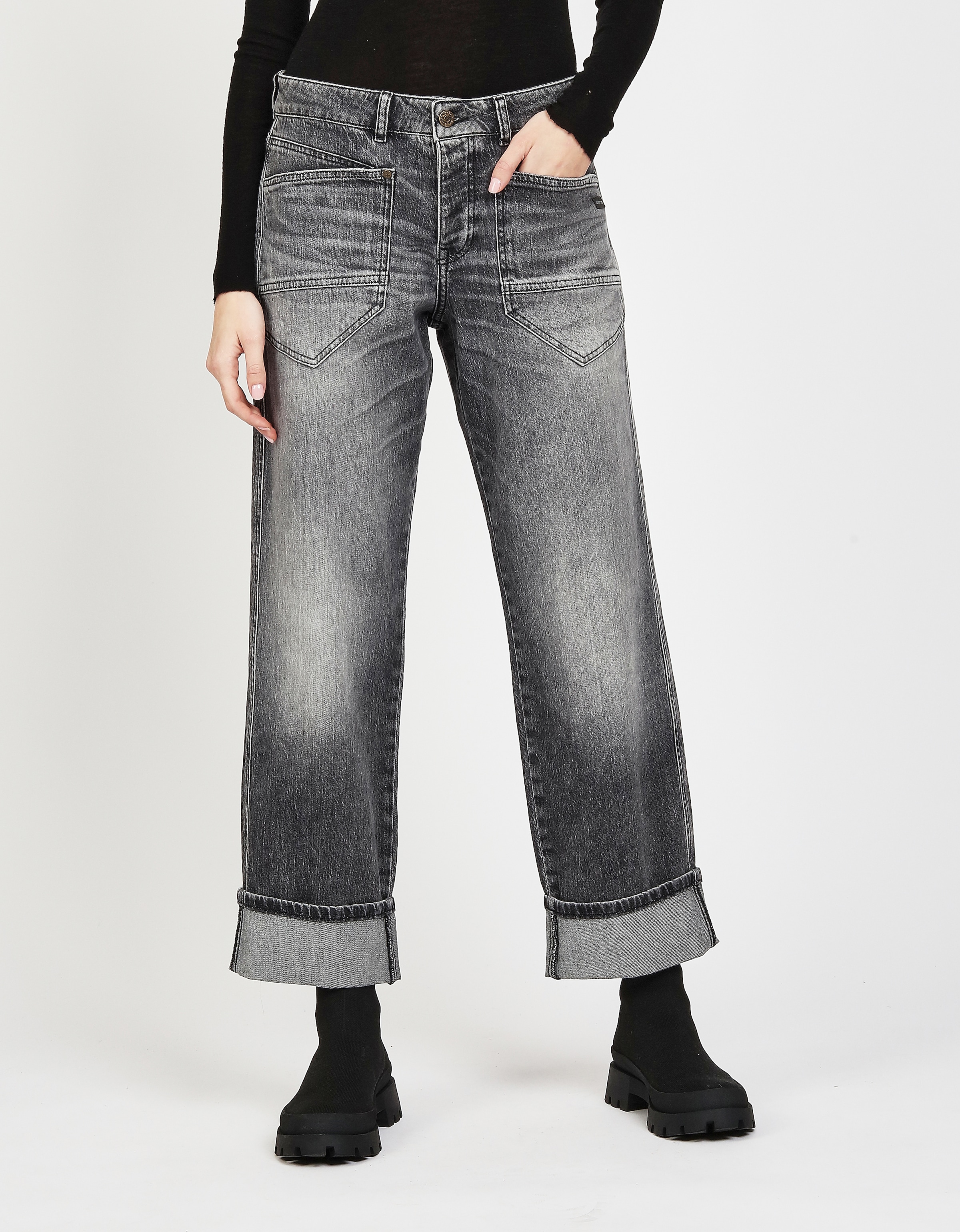 Image of GANG Loose-fit-Jeans "94ROBERTA" mit übergrossen aufgesetzten Taschen