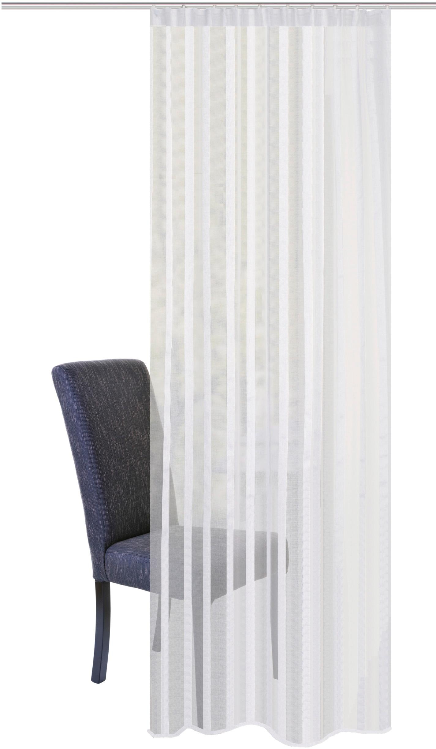 Image of HOME WOHNIDEEN Gardine »EIKE«, (1 St.), HxB: 245x140, KOMBIBANDSCHAL LÄNGSSTREIFEN bei Ackermann Versand Schweiz