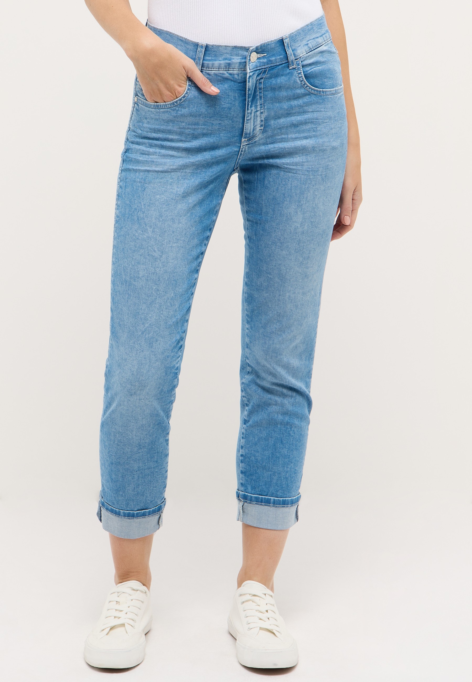 Image of ANGELS 5-Pocket-Jeans "DARLEEN CROP TU RIBBON"