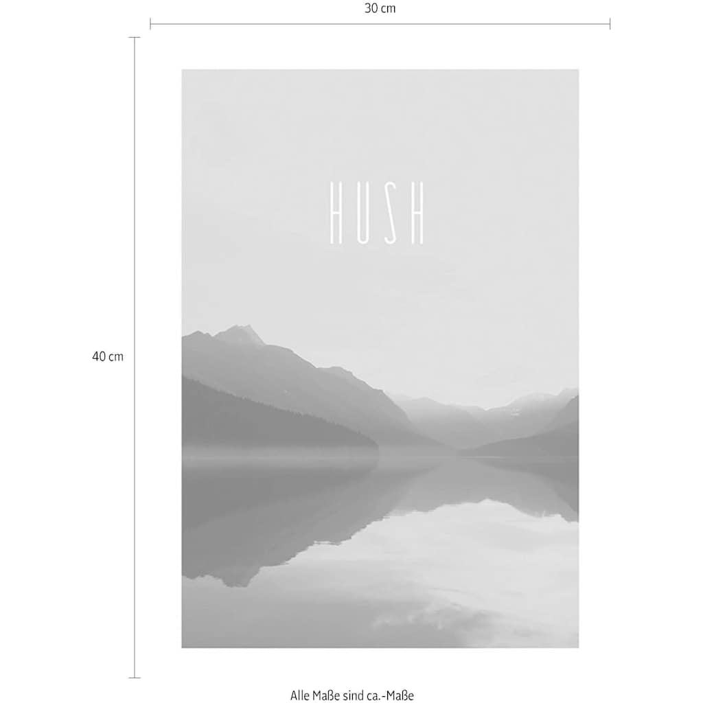Komar Poster »Word Lake Hush Sand«, Natur, (1 St.)