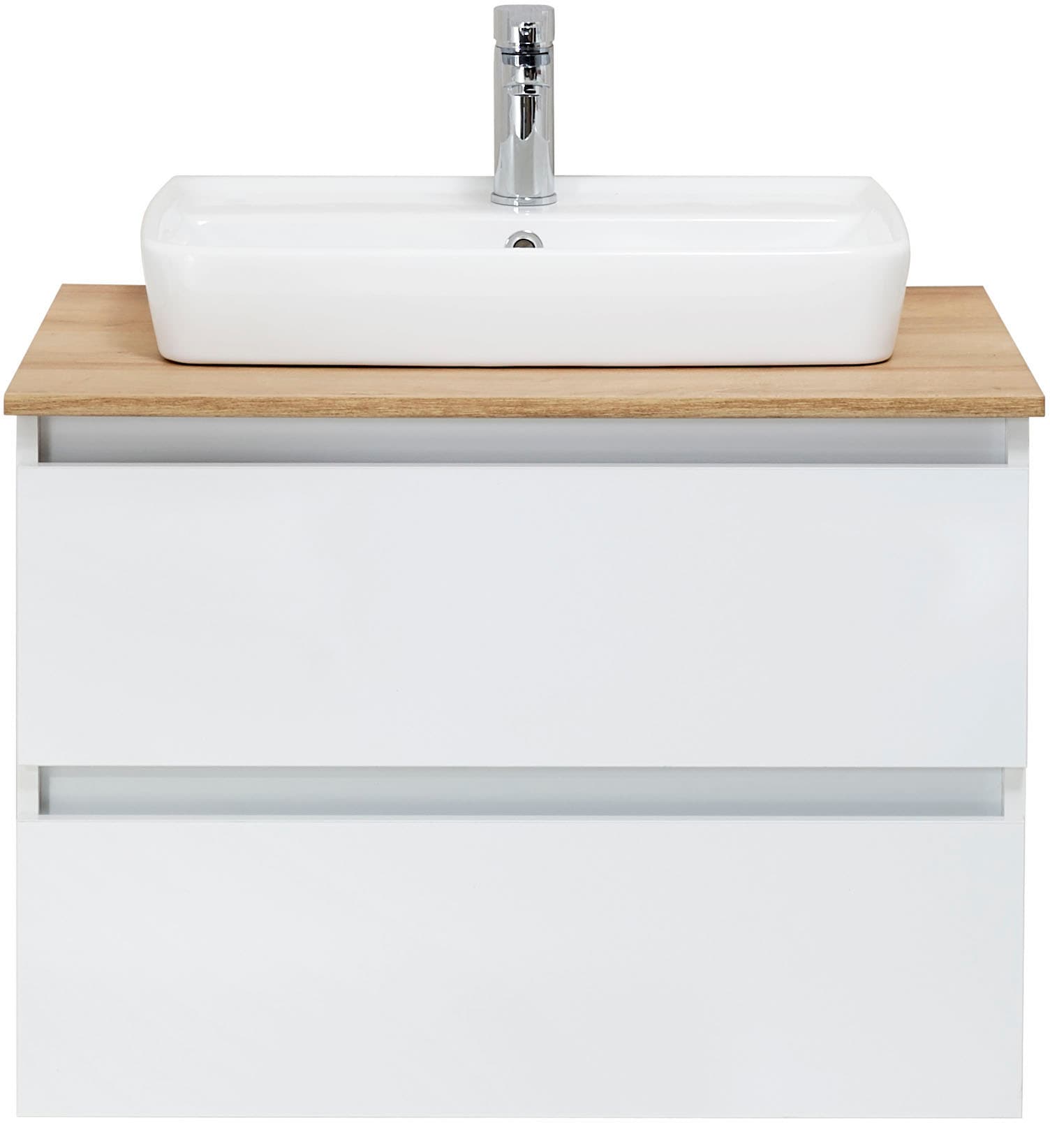 Saphir Ensemble de meubles de salle de bain »Quickset 360 2-teilig, Keramik-Aufsatzbecken mit LED-Spiegel« 4 cuis tlg.