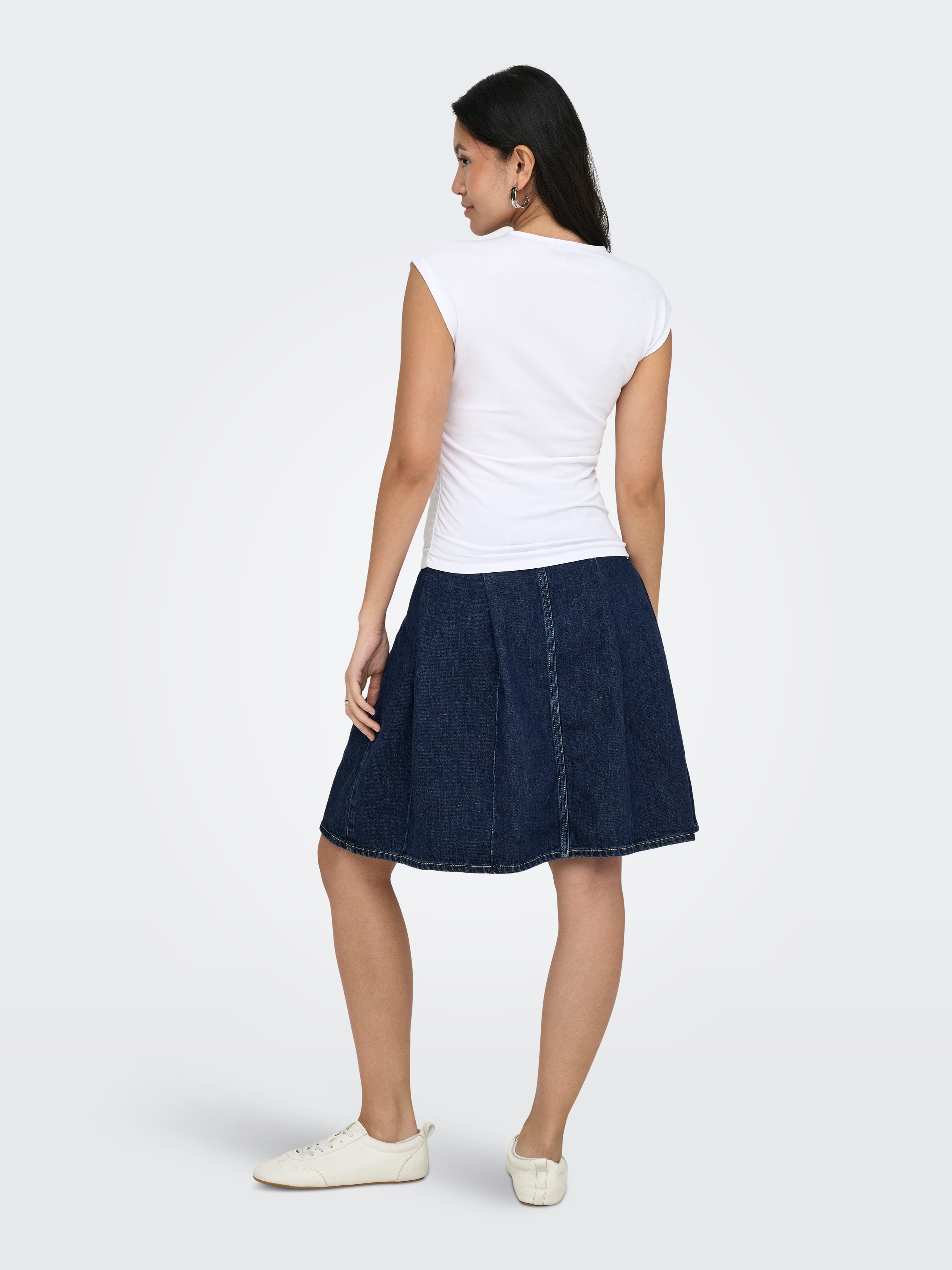 ONLY »ONLMIRA CAPSL RUCHING TOP JRS NOOS« Baumwollmischung, regular fit, Rundhals