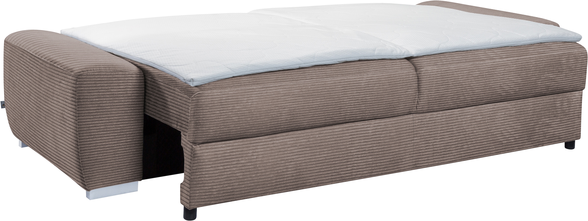 exxpo - sofa fashion 2-Sitzer »SOLSBURY, Sofa, Schlafsofa, Breite 200cm, zeitlos und elegant« inkl. Federkern-Polsterung, Bettfunktion und Stauraum, in Cord