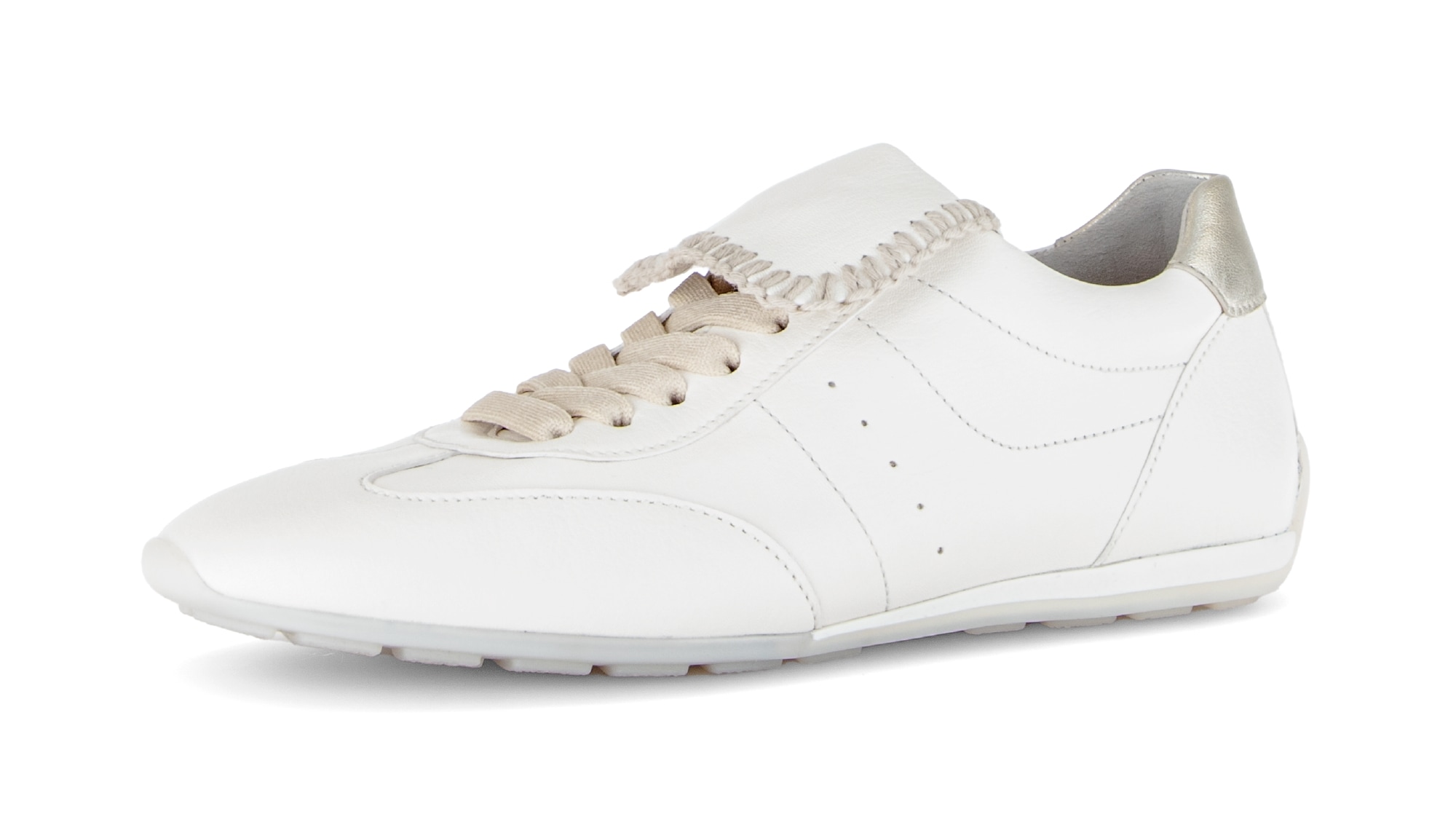 Image of Gabor Sneaker Freizeitschuh, Halbschuh, Schnürer mit Ziernähten und Kontrastbesatz