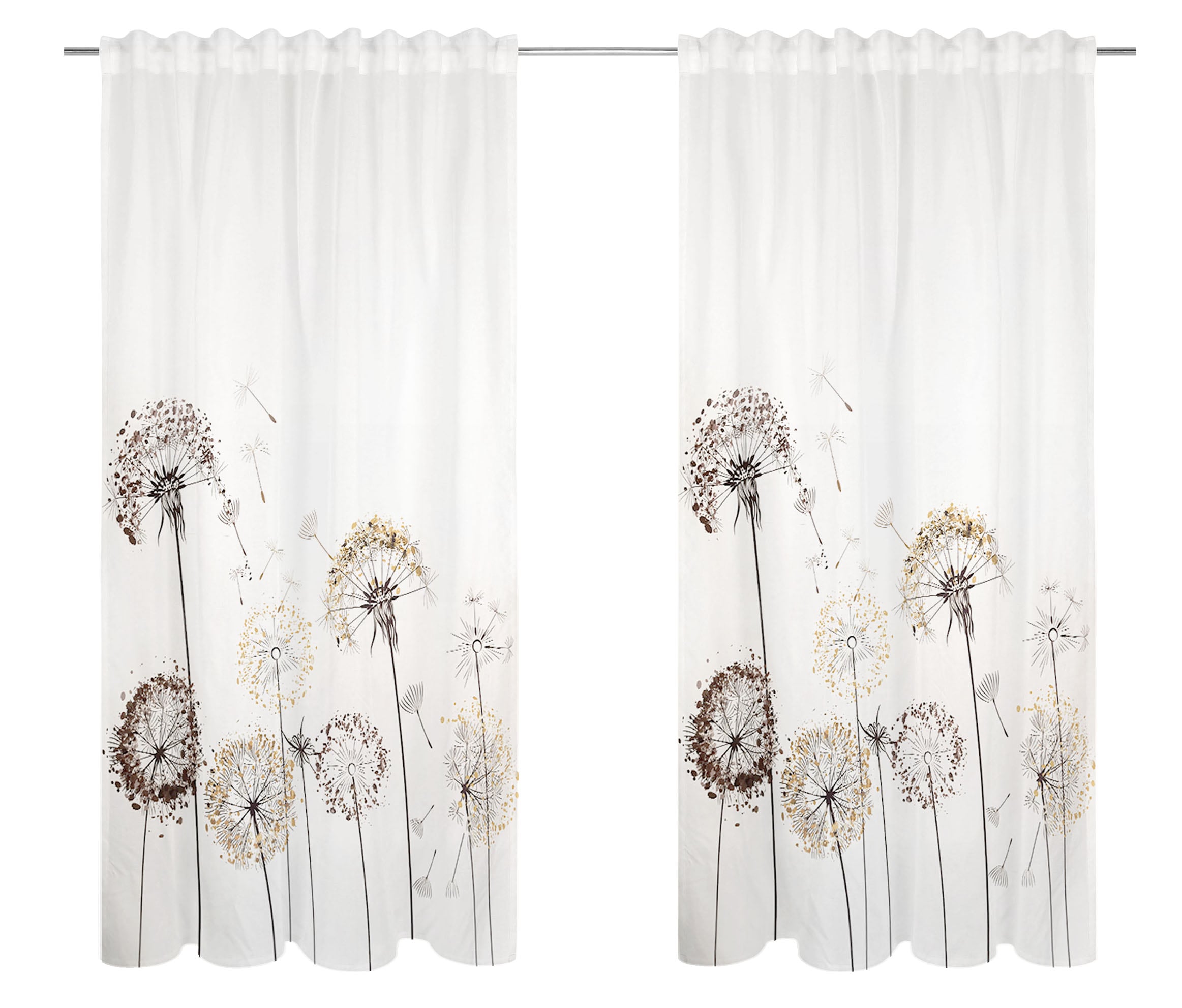 GOODproduct Rideau »Nannette« Bande multifonctionnelle 1 cuis tlg. semi-transparent, à motifs, facile d’entretien, différentes tailles