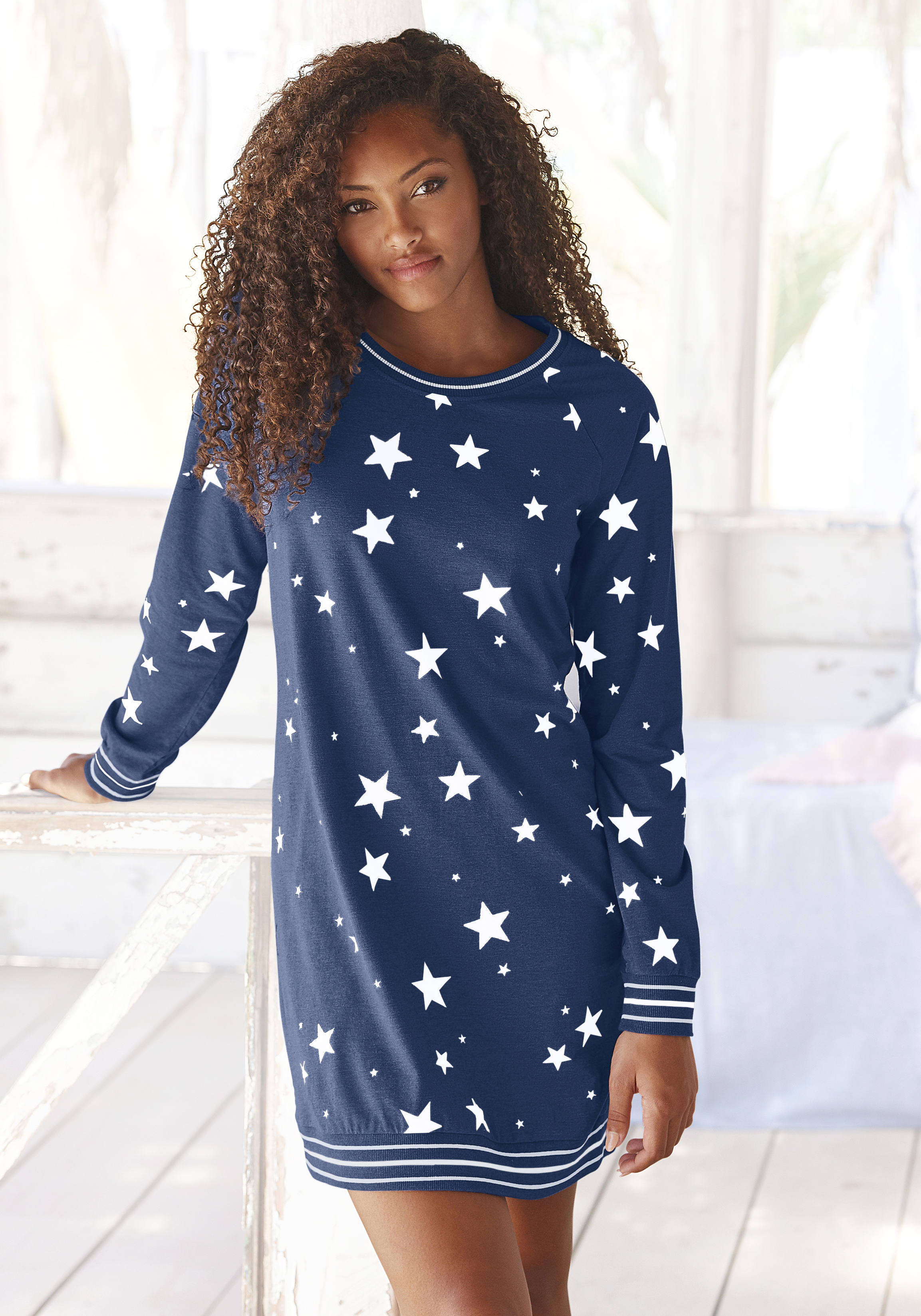 Sleepshirt, mit angesagtem Sternedruck