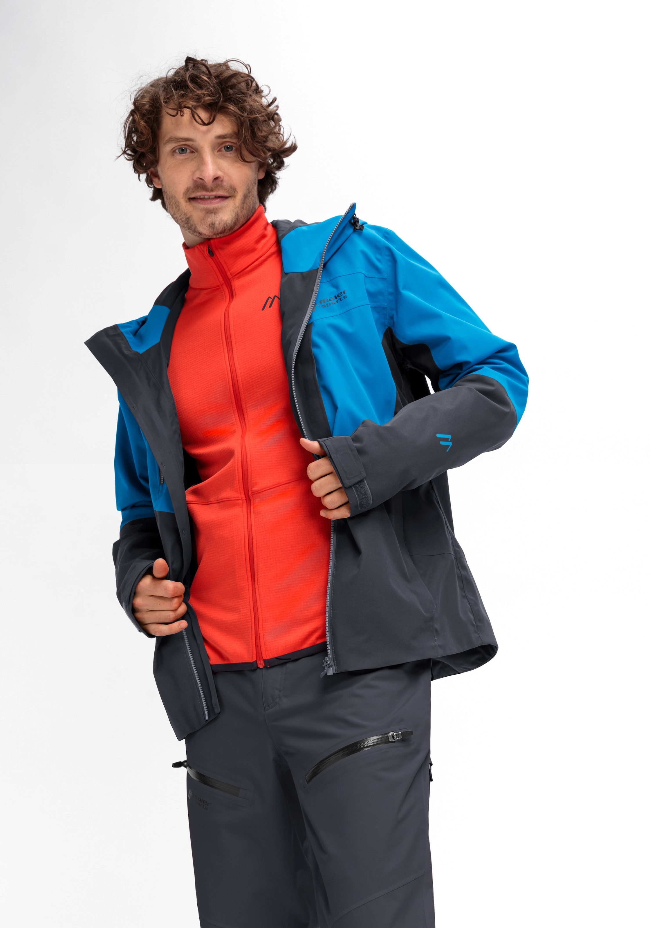 Maier Sports Funktionsjacke »Lindon M« Herren Outdoorjacke, wasserdicht, RV-Taschen, Kapuze