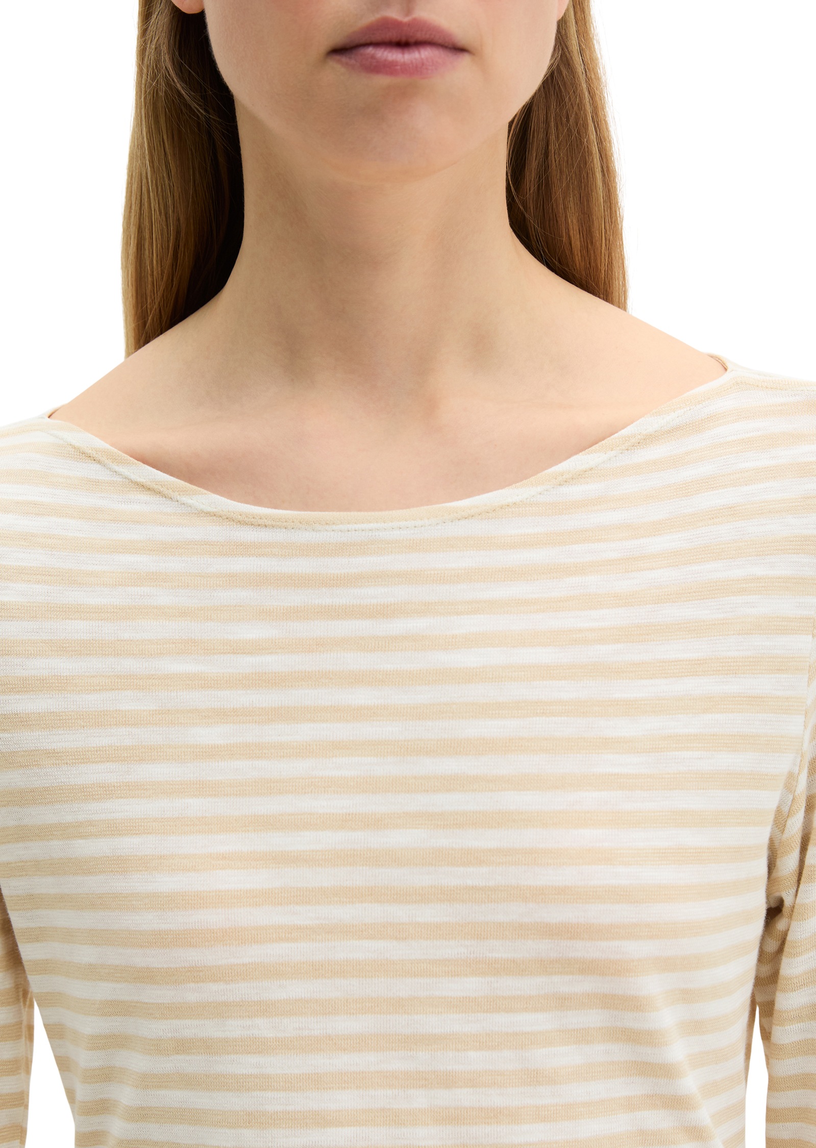 Marc O'Polo T-shirt à manches longues mit leichtem U-Boot-Ausschnitt