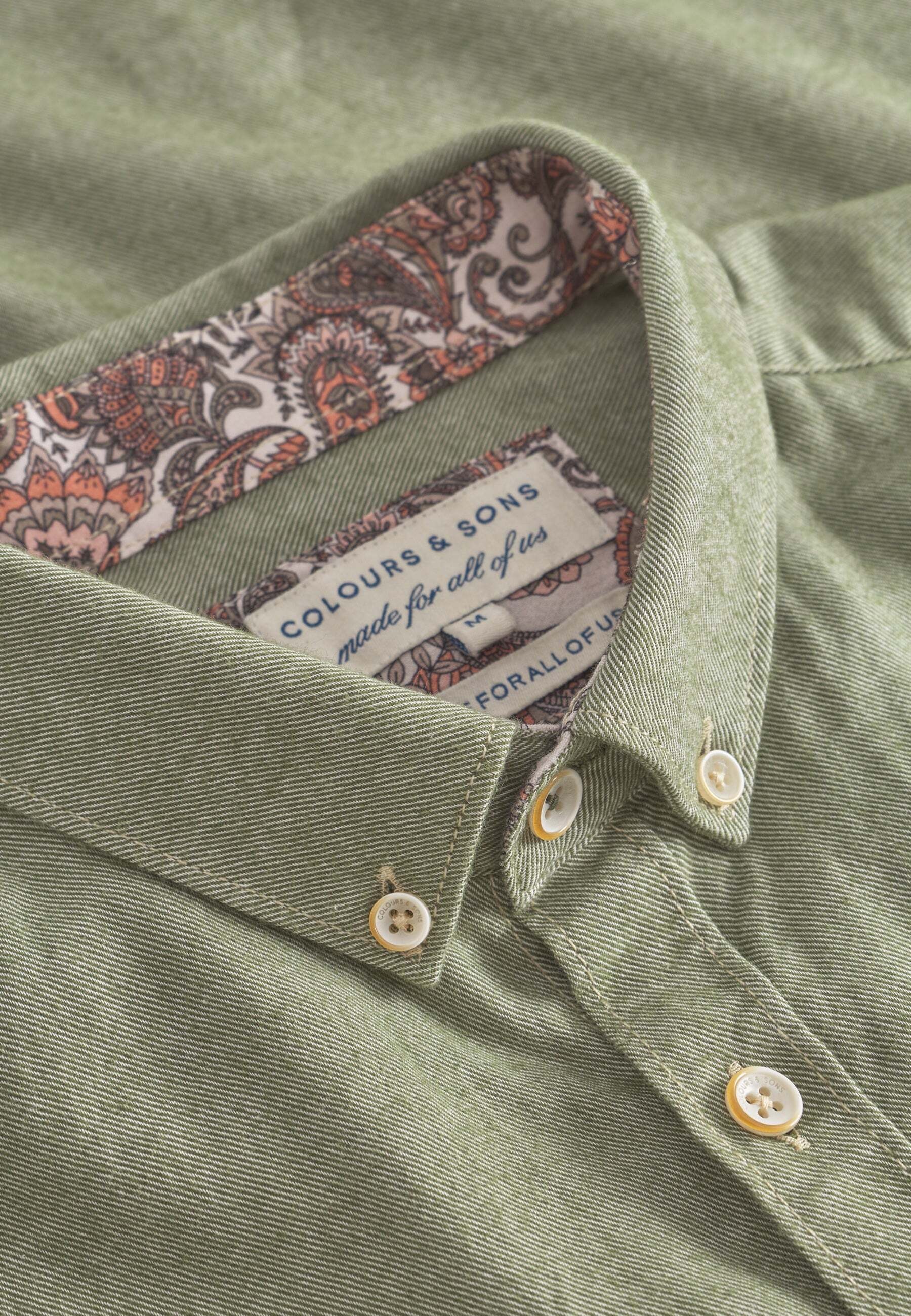 colours & sons Langarmhemd »colours & sons Langarmhemd Shirt Brushed Twill«