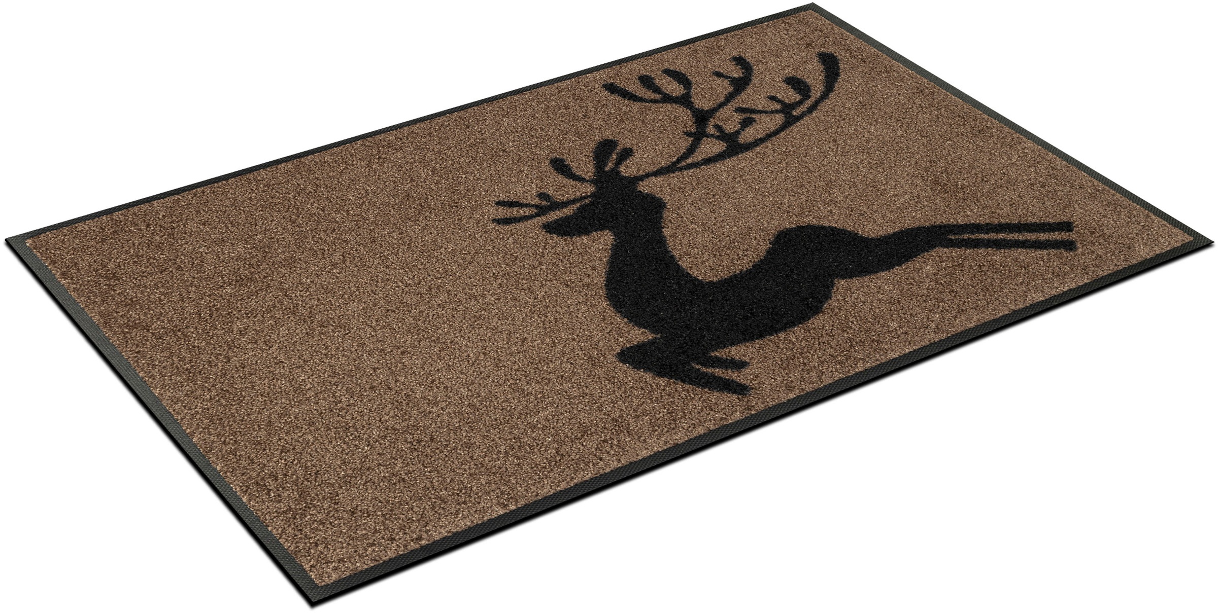 Image of wash+dry by Kleen-Tex Fussmatte "Jumping Deer" rechteckig 7 mm Höhe