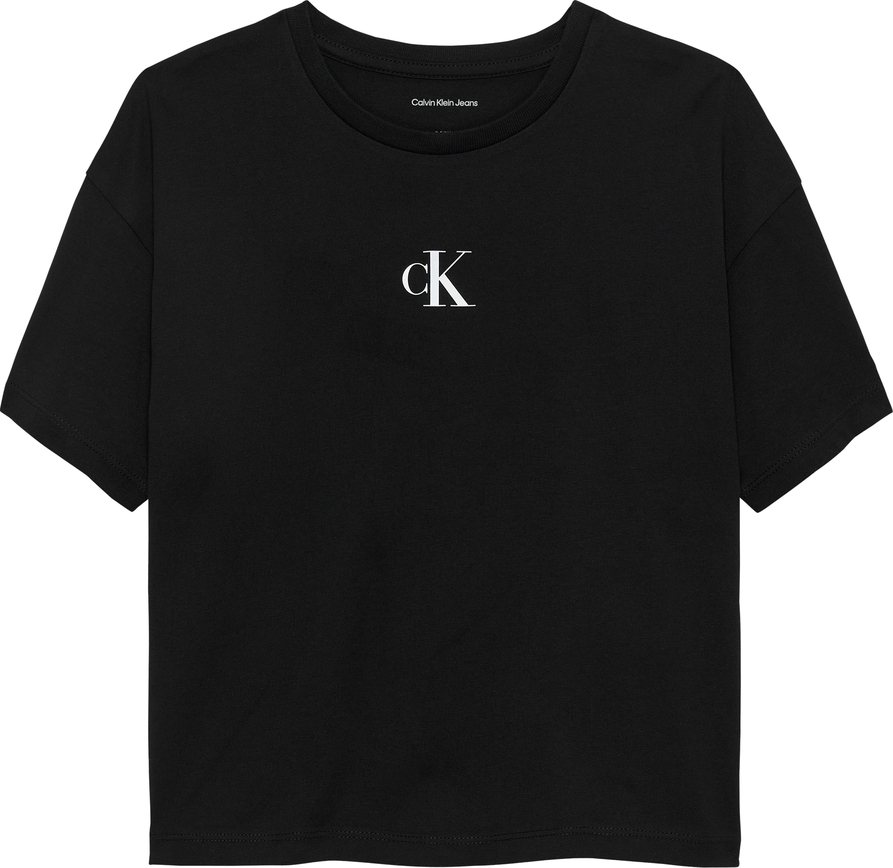 Image of Calvin Klein Jeans T-Shirt Rundhalsausschnitt, bequeme Passform, reine Baumwolle