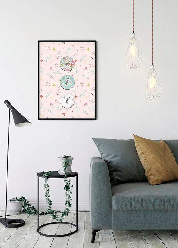 Komar Bild »Minnie Mouse Buttons«, Disney, (1 St.), Wandbild zur Dekoration im Kinderzimmer - ohne Rahmen