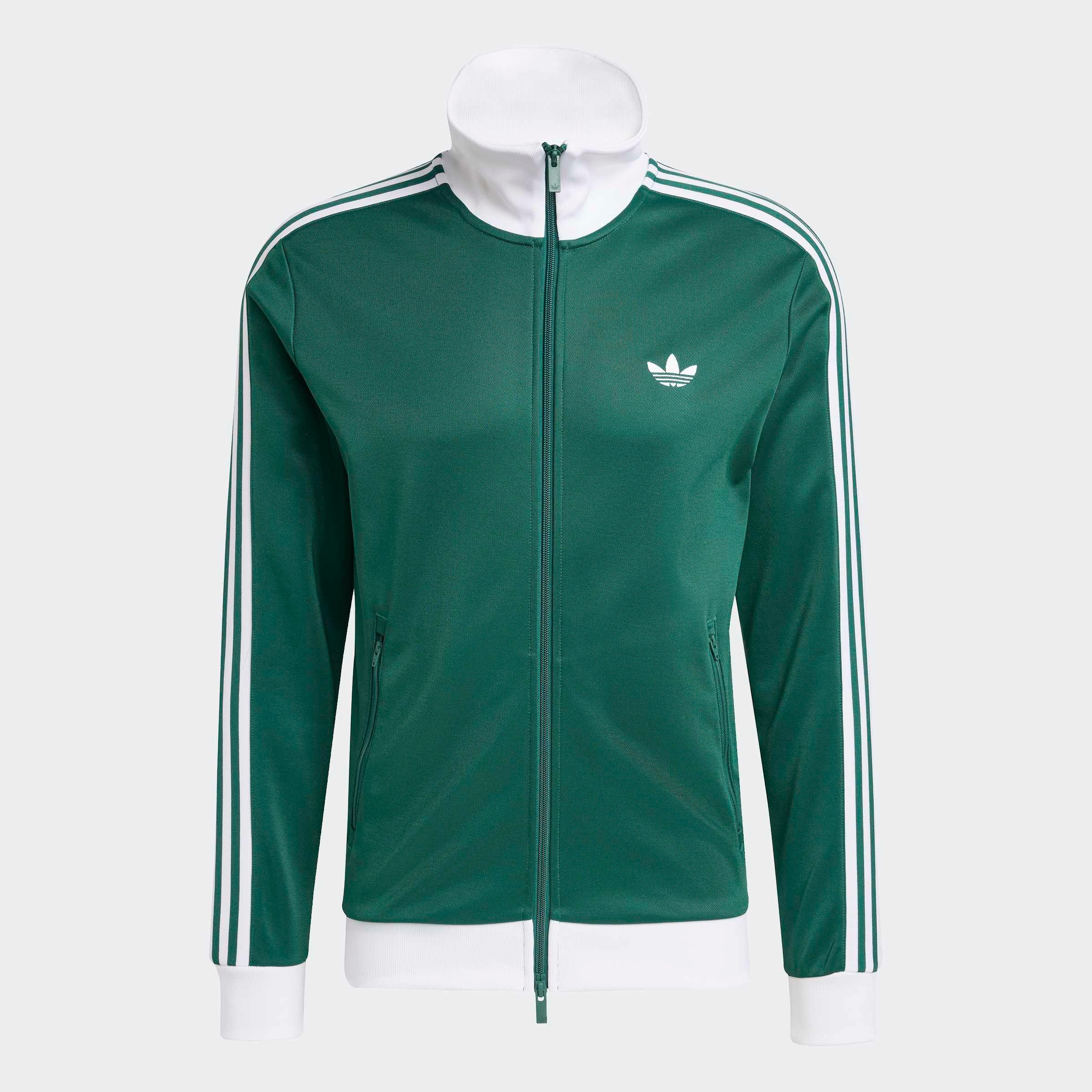 adidas Originals Trainingsjacke »BECKENBAUER ORIGINALS« mit Rundhalsausschnitt, aus Baumwolle und Polyester, in normaler Länge
