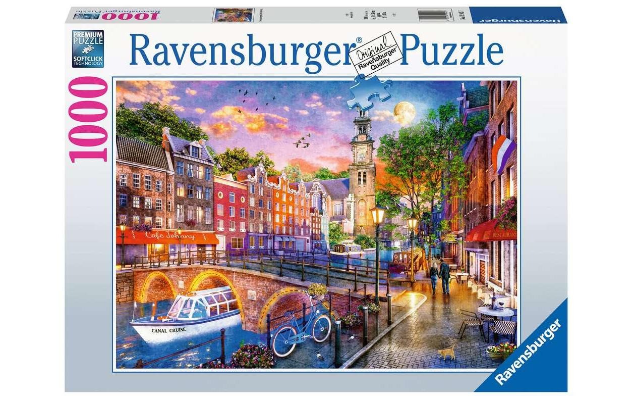 Ravensburger Puzzle »Sonnenuntergang über Amsterdam«, (1000 tlg.)