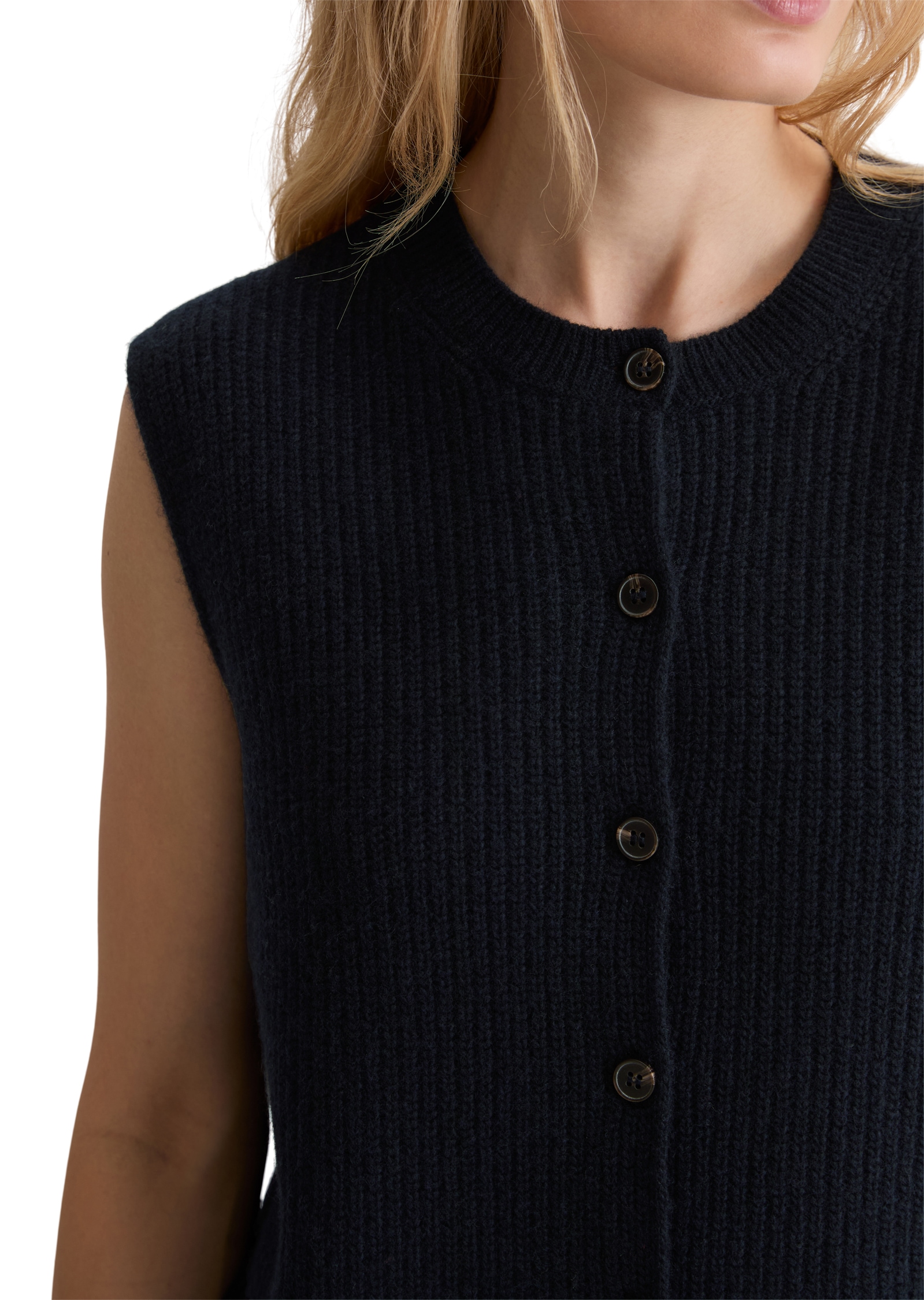 Marc O'Polo Gilet tricoté slim fit, aus weichem Wolle-Mix