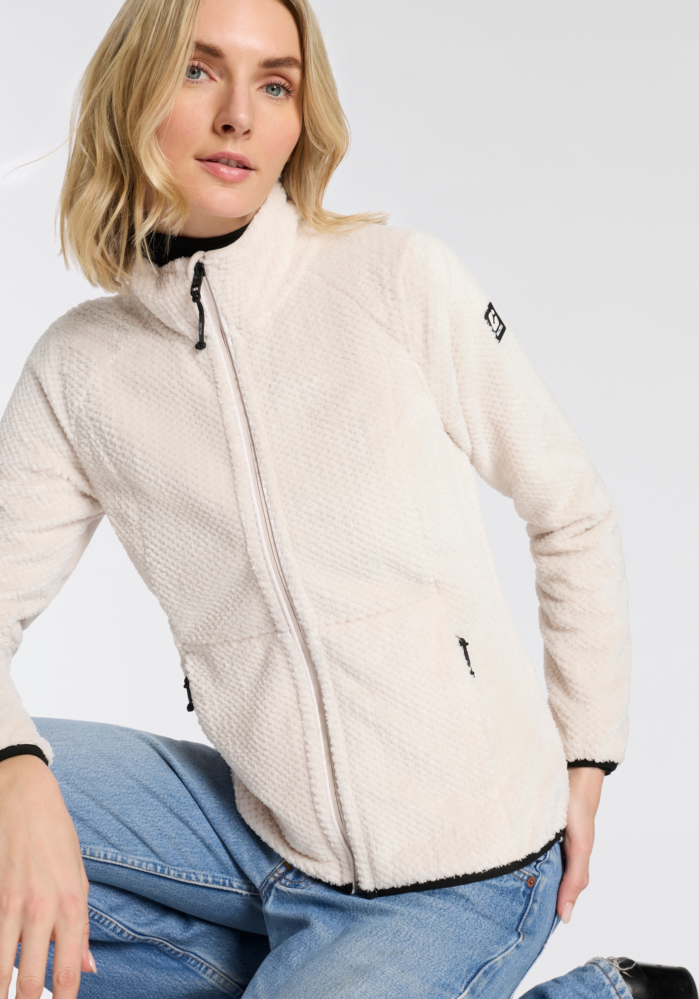 Killtec Fleecejacke »KOW 6 WMN KNTFLC JCKT« 1 Stk. tlg. wärmend & windabweisend, Übergangsjacke