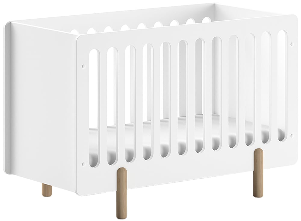 Vipack Kinderbett Made in Europe,  mit verstellbarem Lattenrost, hochwertig lackierte Oberfläche Weiss
