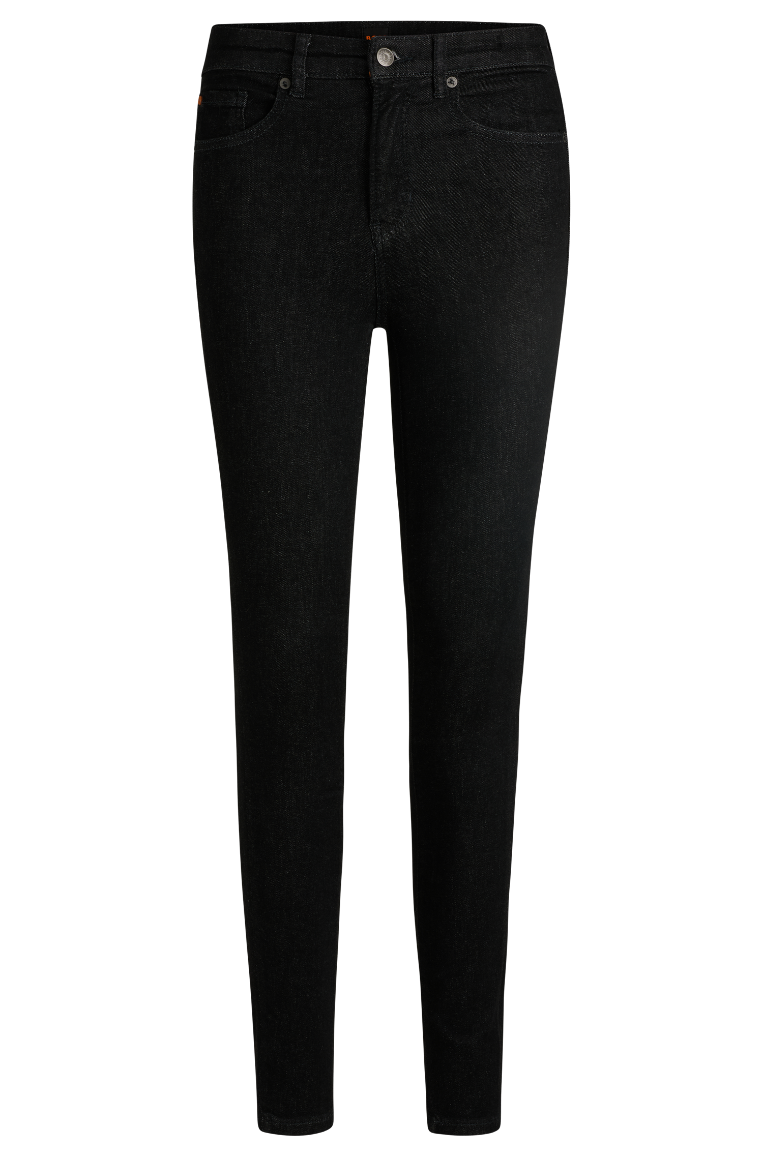 BOSS ORANGE Slim-fit-Jeans »Maye High Rise Slim Premium Damenmode« mit BOSS Leder-Badge