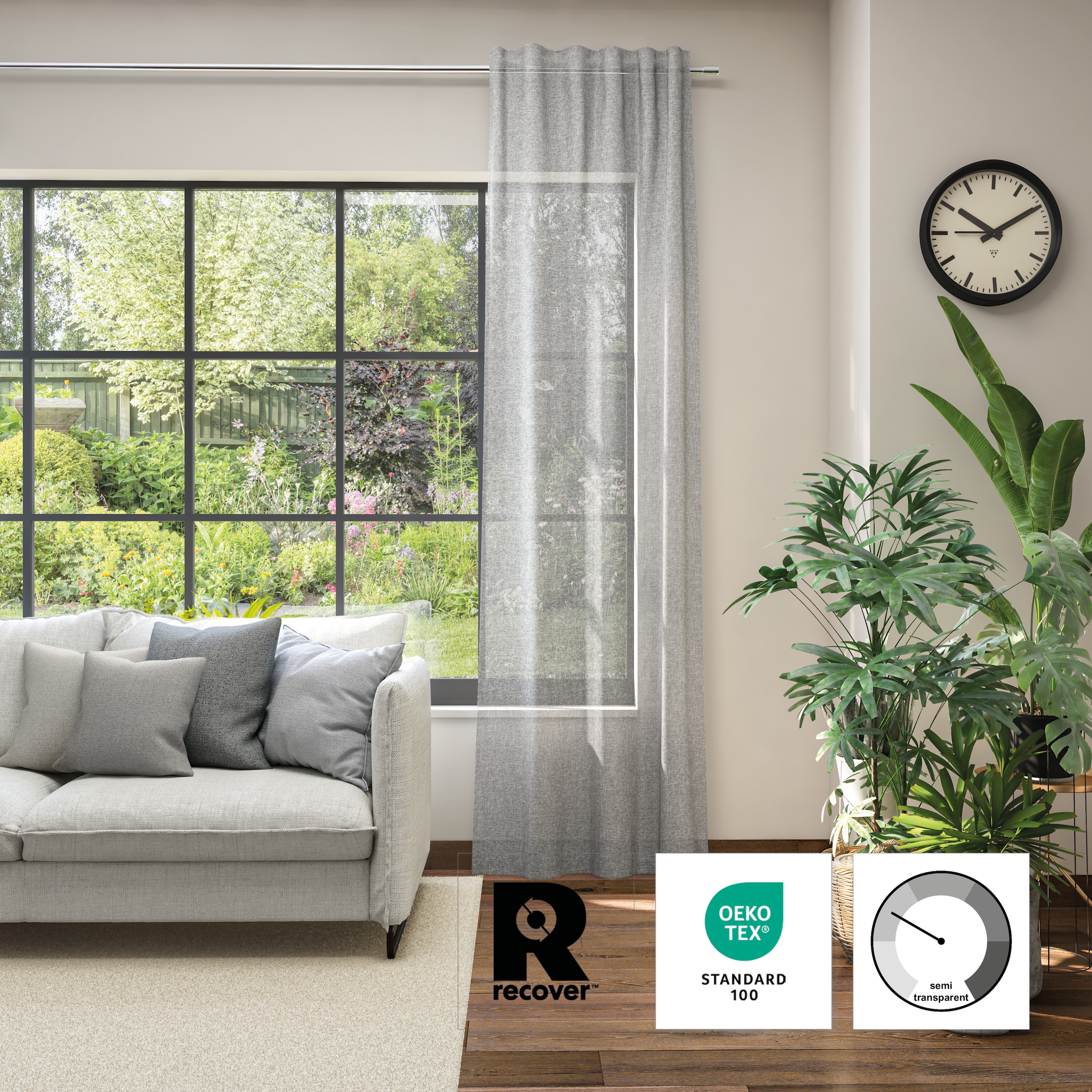 Neutex for you! Rideau »Pino Eco« Bande multifonctionnelle 1 cuis tlg.