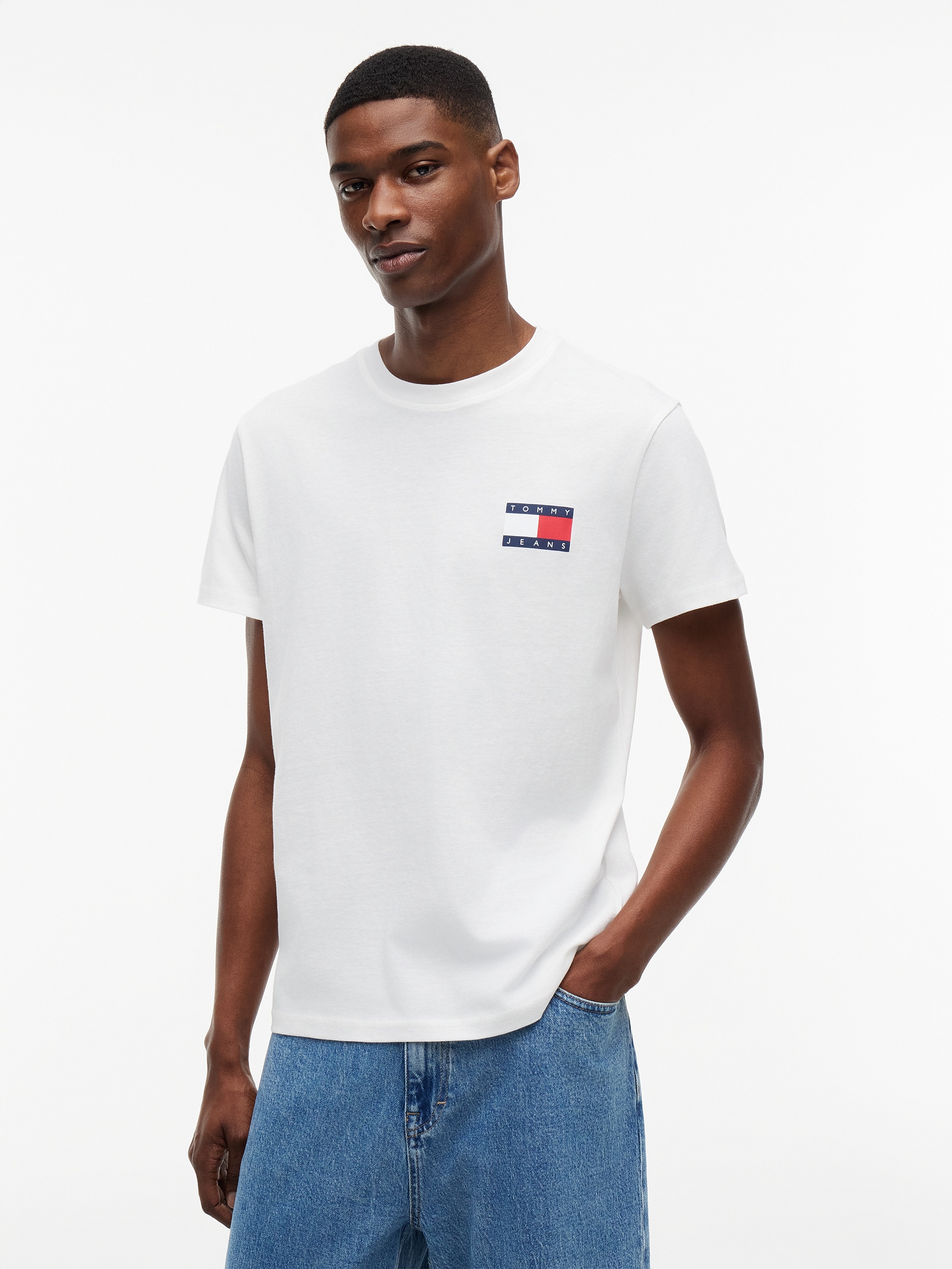 Tommy Jeans T-shirt »TJM SLIM 2PACK ESS FLAG TEE« 2 cuis