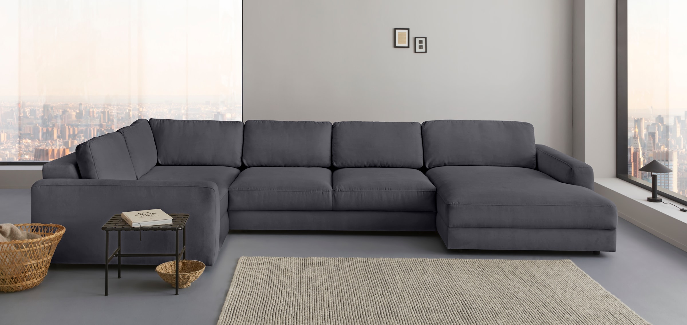 Home affaire Sofa-Mittelelement »Bloomfield Mega Hocker in 2 Grössen« passende Erweiterung zur Serie "Bloomfield", als Mittelelement passend