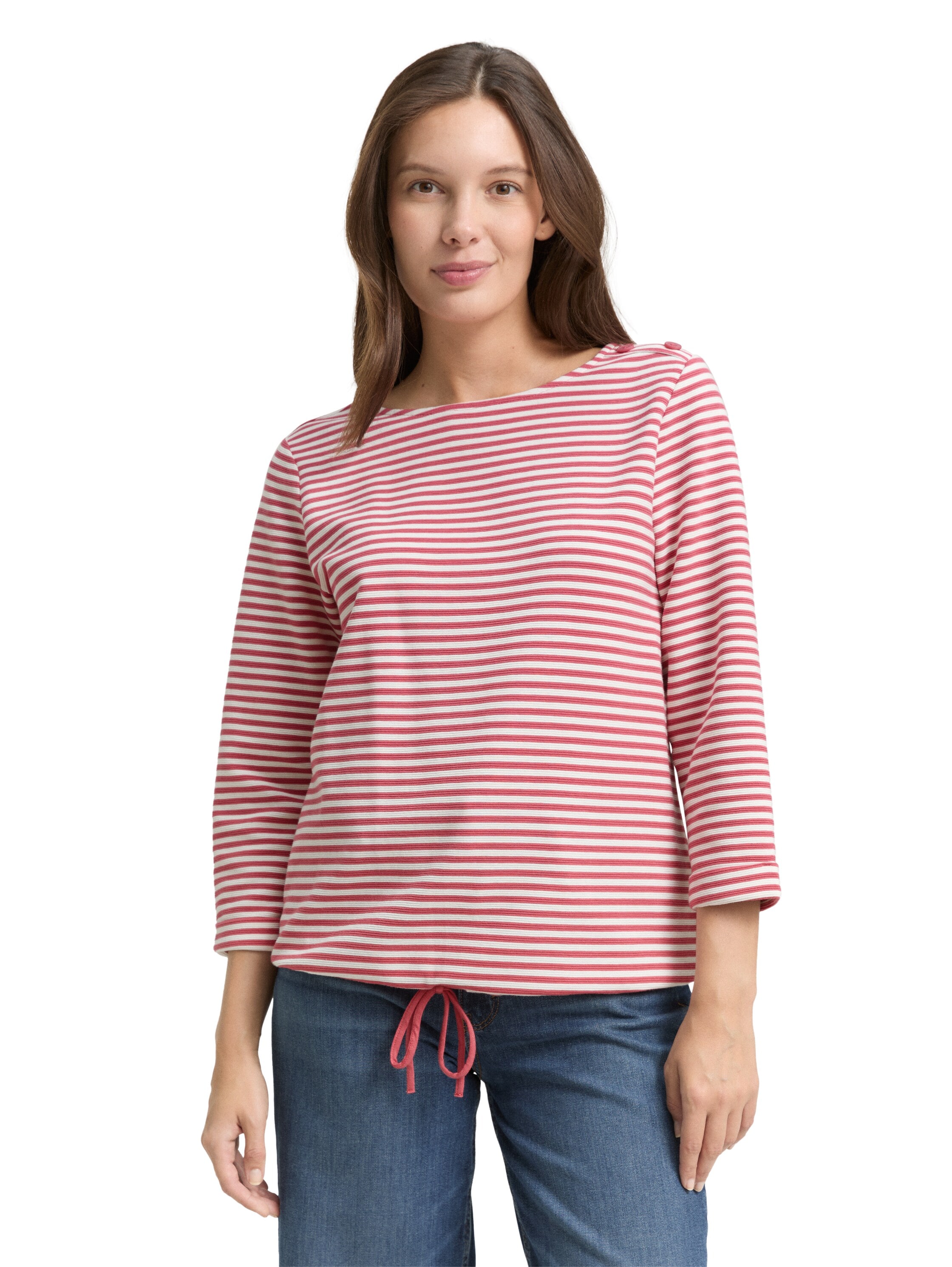Image of TOM TAILOR Langarmshirt "Loose" mit Knöpfen an der Schulter