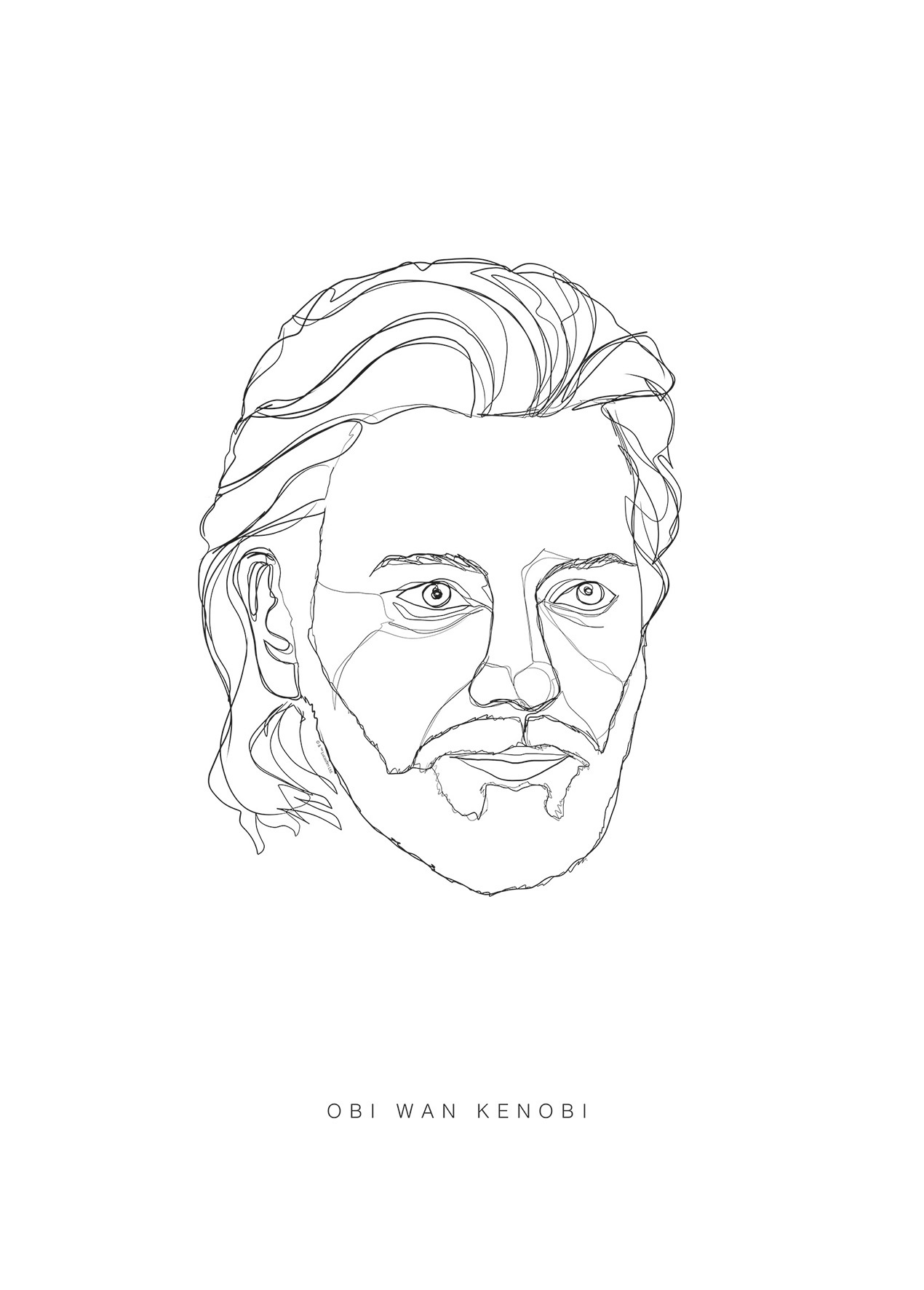 Image of Komar Poster »Star Wars Classic Force Faces Obi Wan«, Star Wars bei Ackermann Versand Schweiz