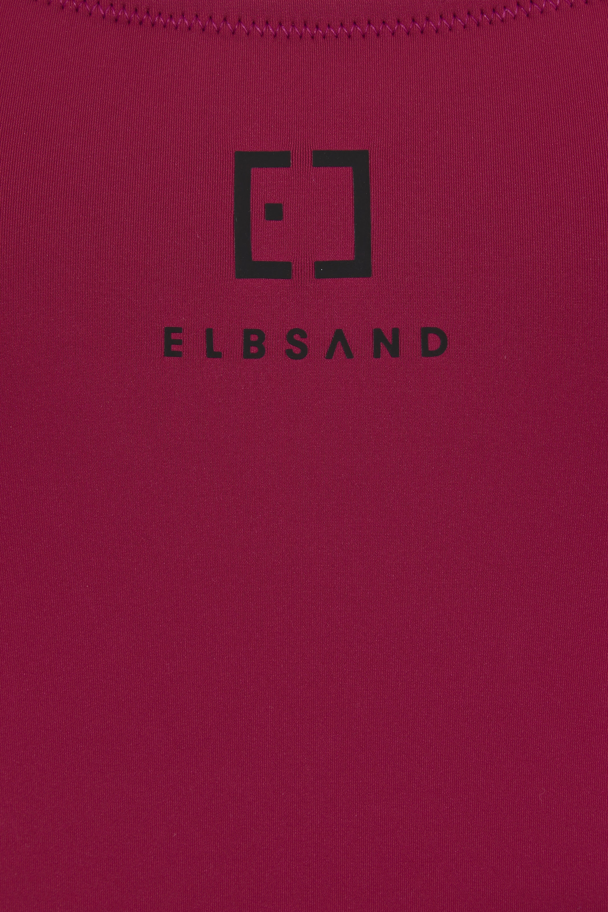 Elbsand Badeanzug mit Markenschriftzügen in Kontrastfarbe