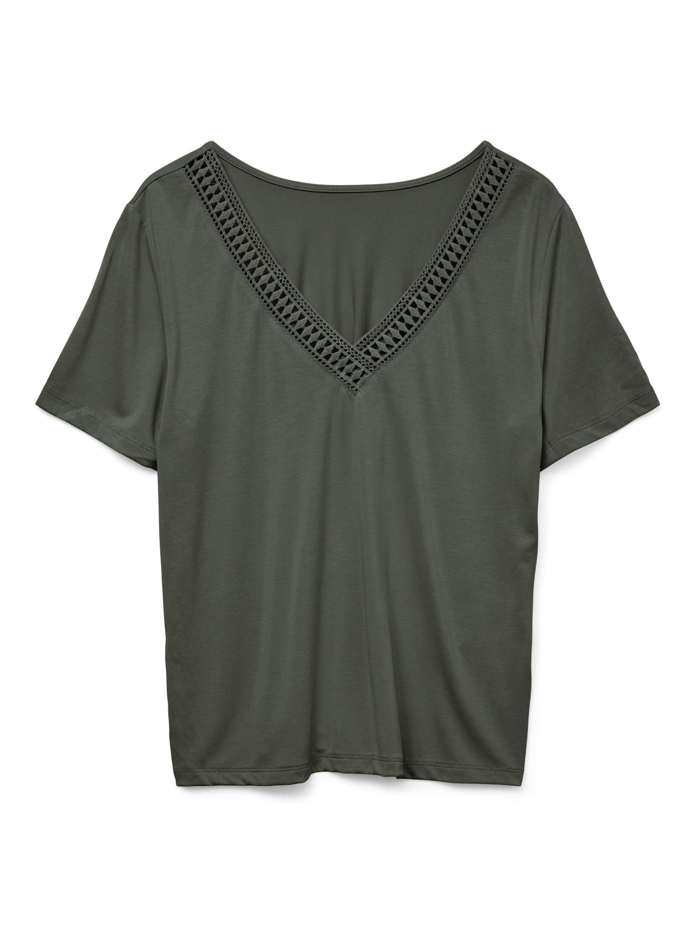 Vero Moda Kurzarmshirt »VMSAVANNAH LACE 2-WAY SS TOP JRS«