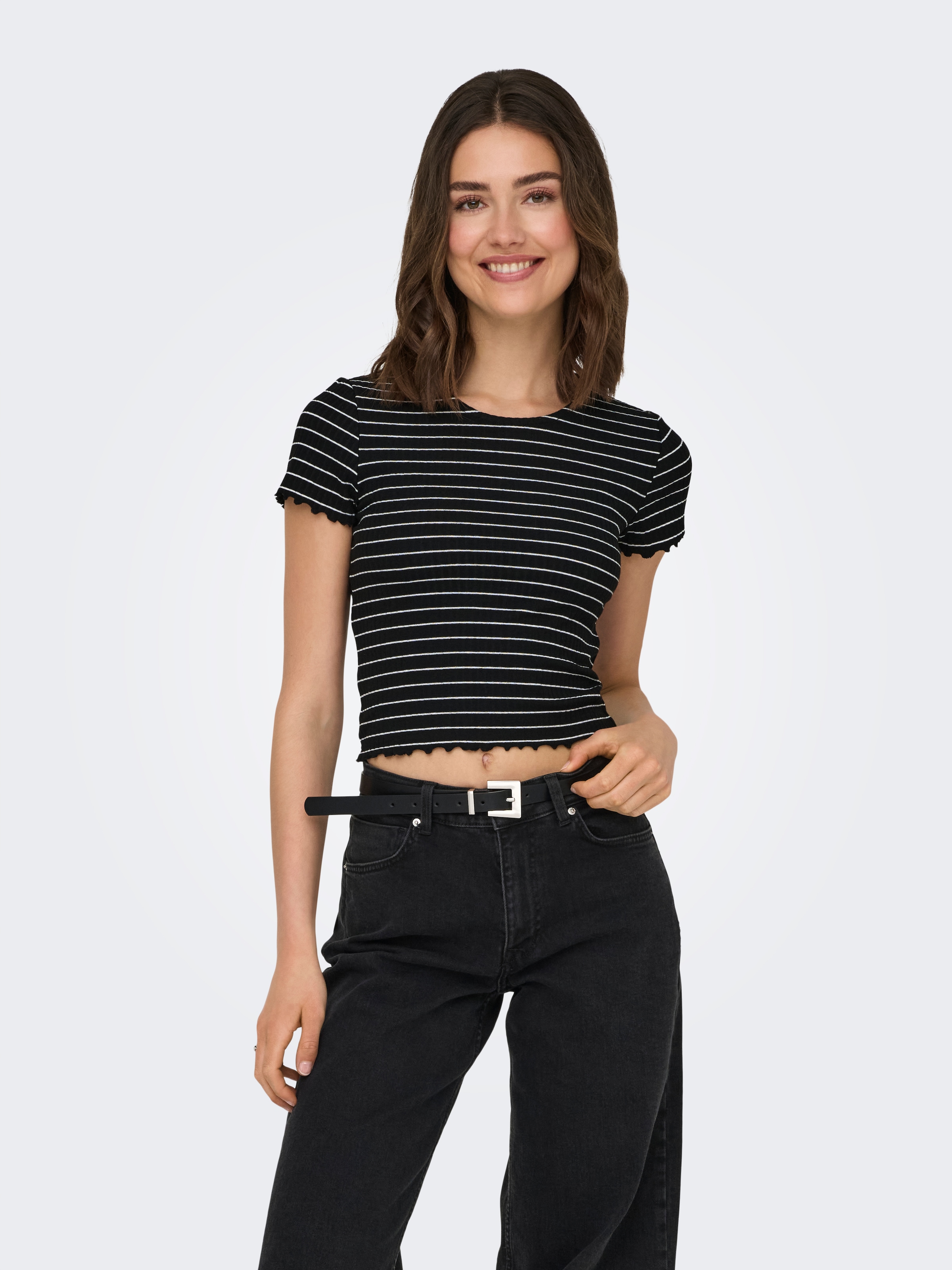 ONLY Rundhalsshirt »ONLEMMA STRIPE S/S TOP«