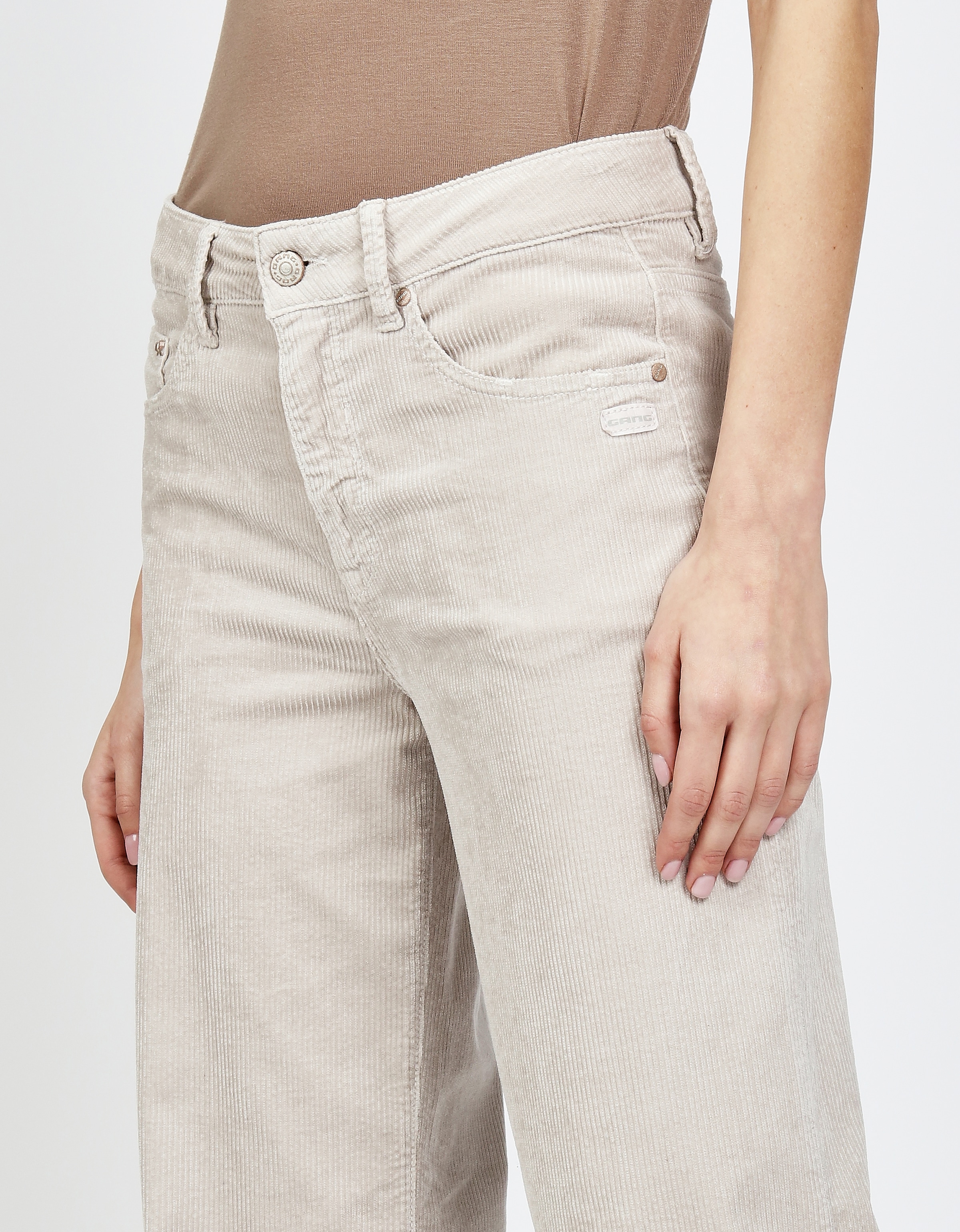 GANG Cordhose »94CARLOTTA LONG«, im Wide Fit mit geradem Beinverlauf