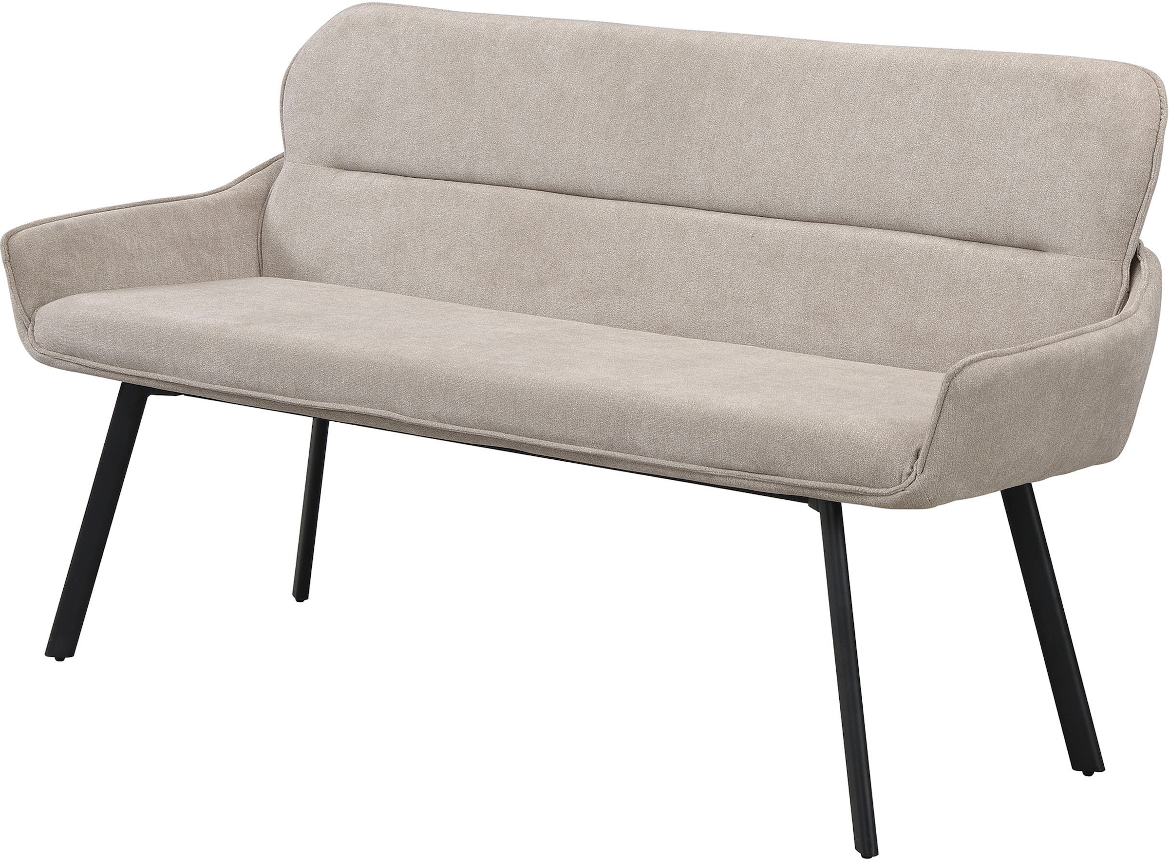byLIVING Banc »Rico« 1 cuis tlg. gemütliche Esszimmerbank in 140 oder 160cm, hochwertiger Stoffbezug