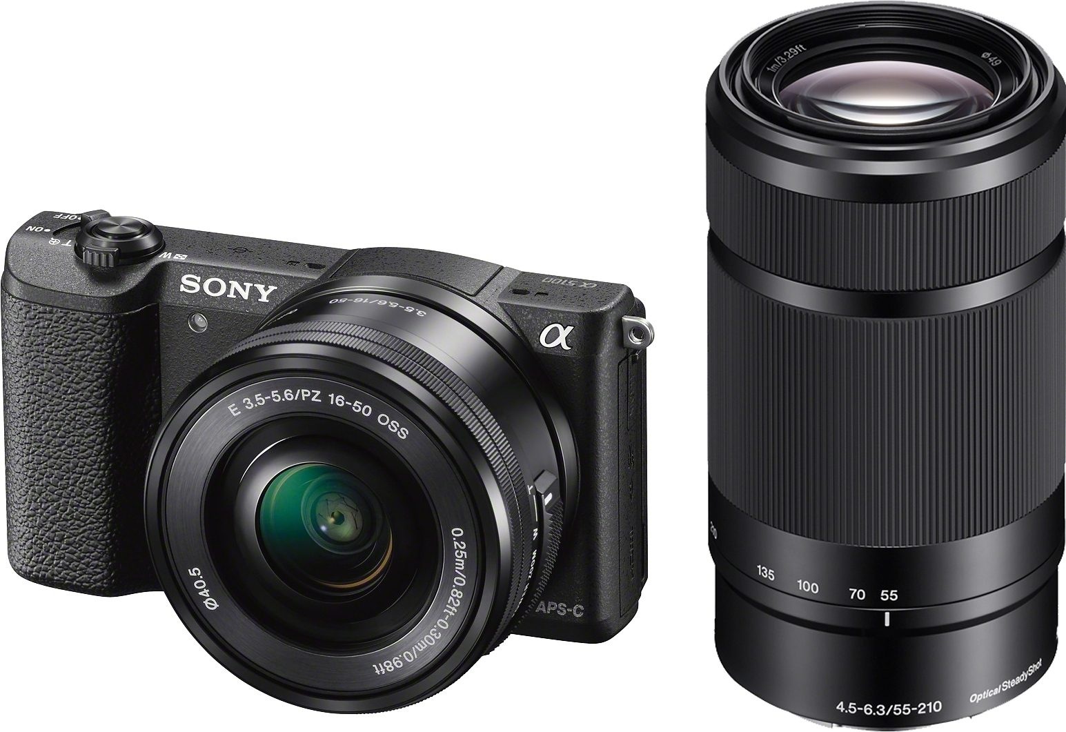 »Alpha ILCE-5100Y« Systemkamera (SEL-P1650, SEL-55210, 24,3 MP, WLAN (Wi-Fi) NFC)