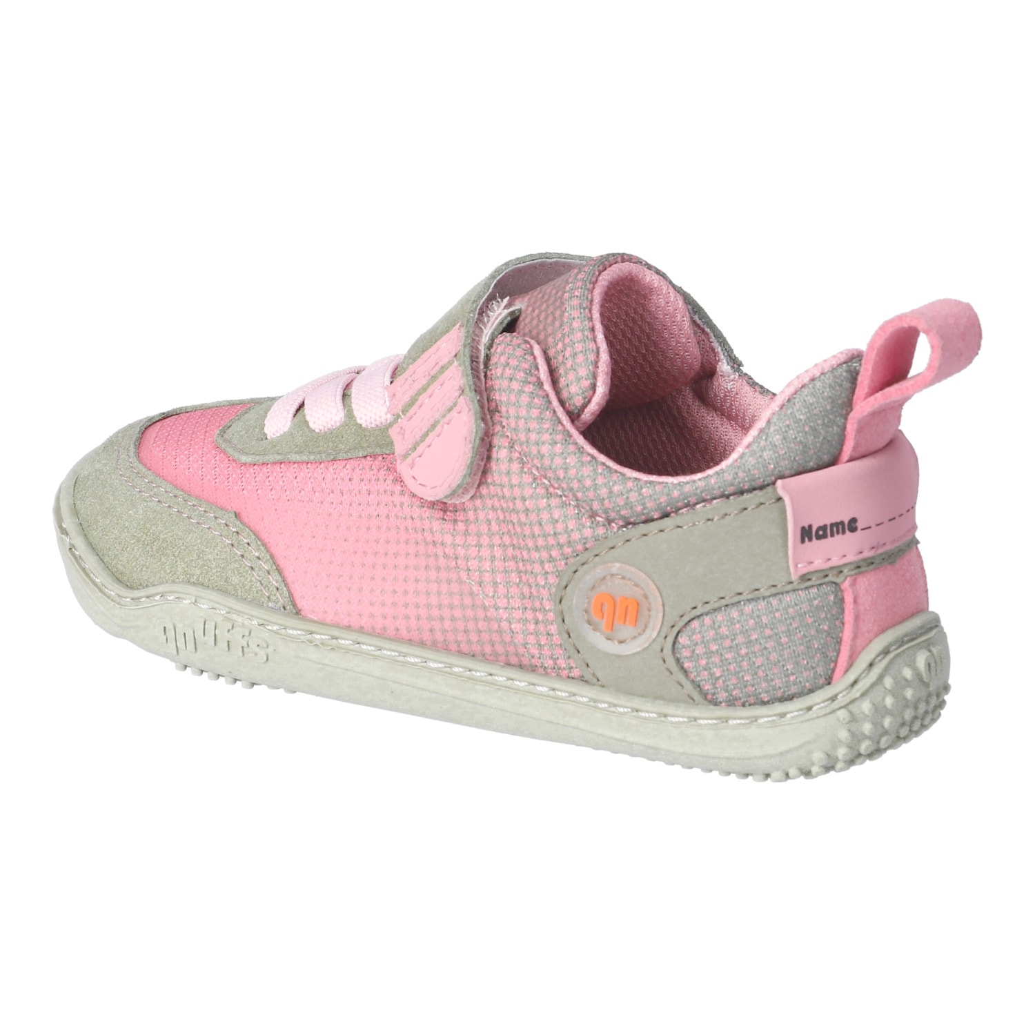 qnuffs Chaussures pieds nus »Fichte«  Chaussure à velcro, sneaker, chaussure basse avec empiècements contrastés
