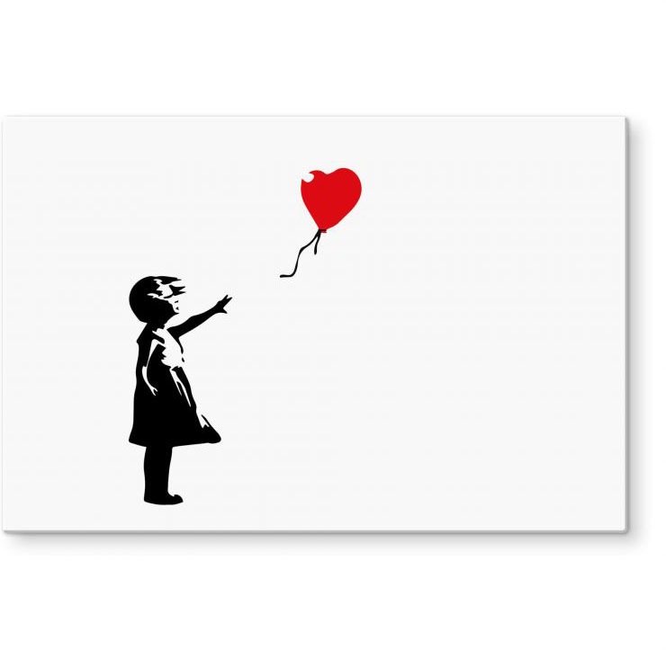Image of Wall-Art Küchenrückwand »Banksy Girl with the red ballon«, (1 tlg.) bei Ackermann Versand Schweiz
