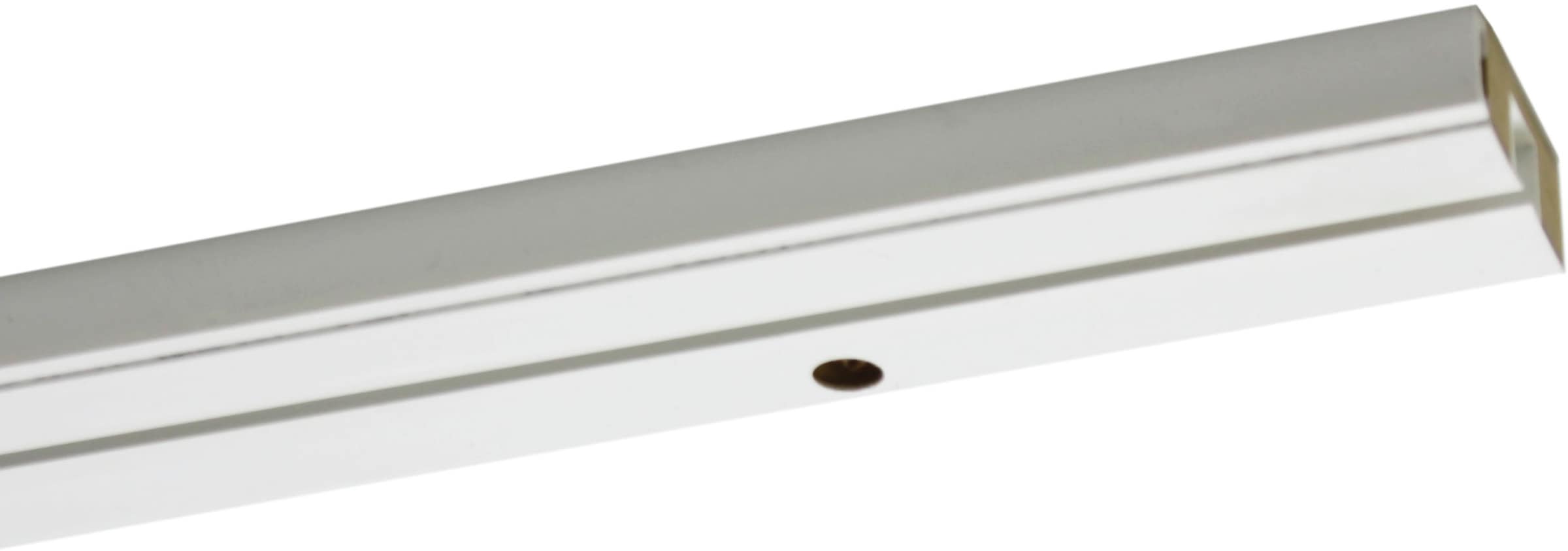 GARDINIA Vorhangschiene »GE mit Profil für Blendenbefestigung« 1 läufig-läufig mit Bohren, Holz, gebohrt für Deckenmontage