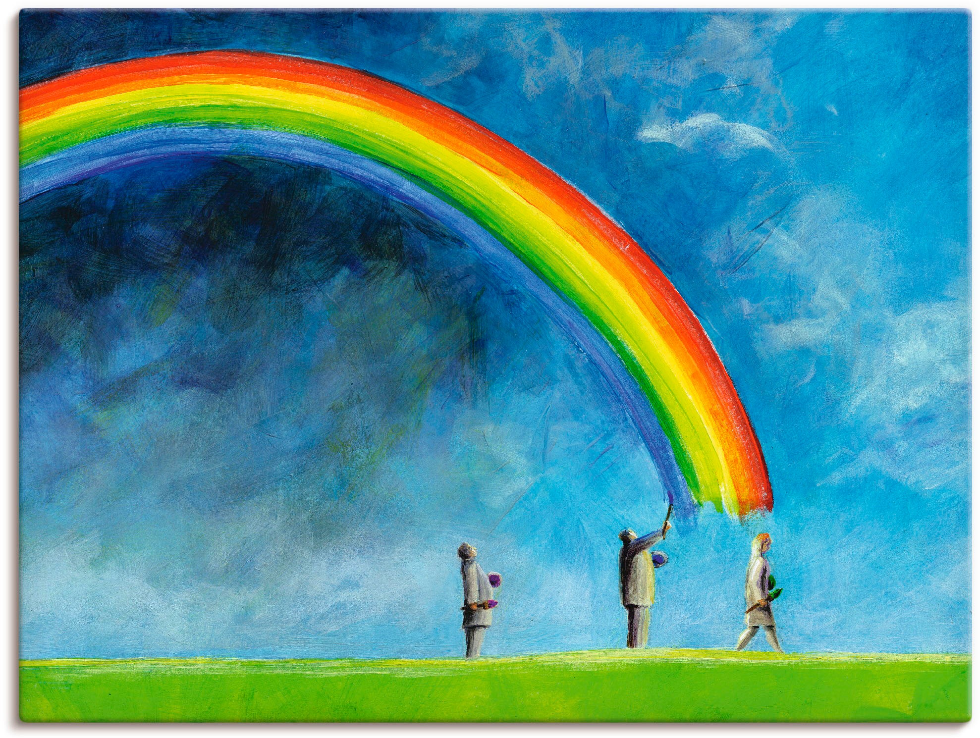 Image of Artland Wandbild »Regenbogen malen«, Gruppen & Familien, (1 St.), in vielen Grössen & Produktarten -Leinwandbild, Poster, Wandaufkleber / Wandtattoo auch für Badezimmer geeignet bei Ackermann Versand Schweiz