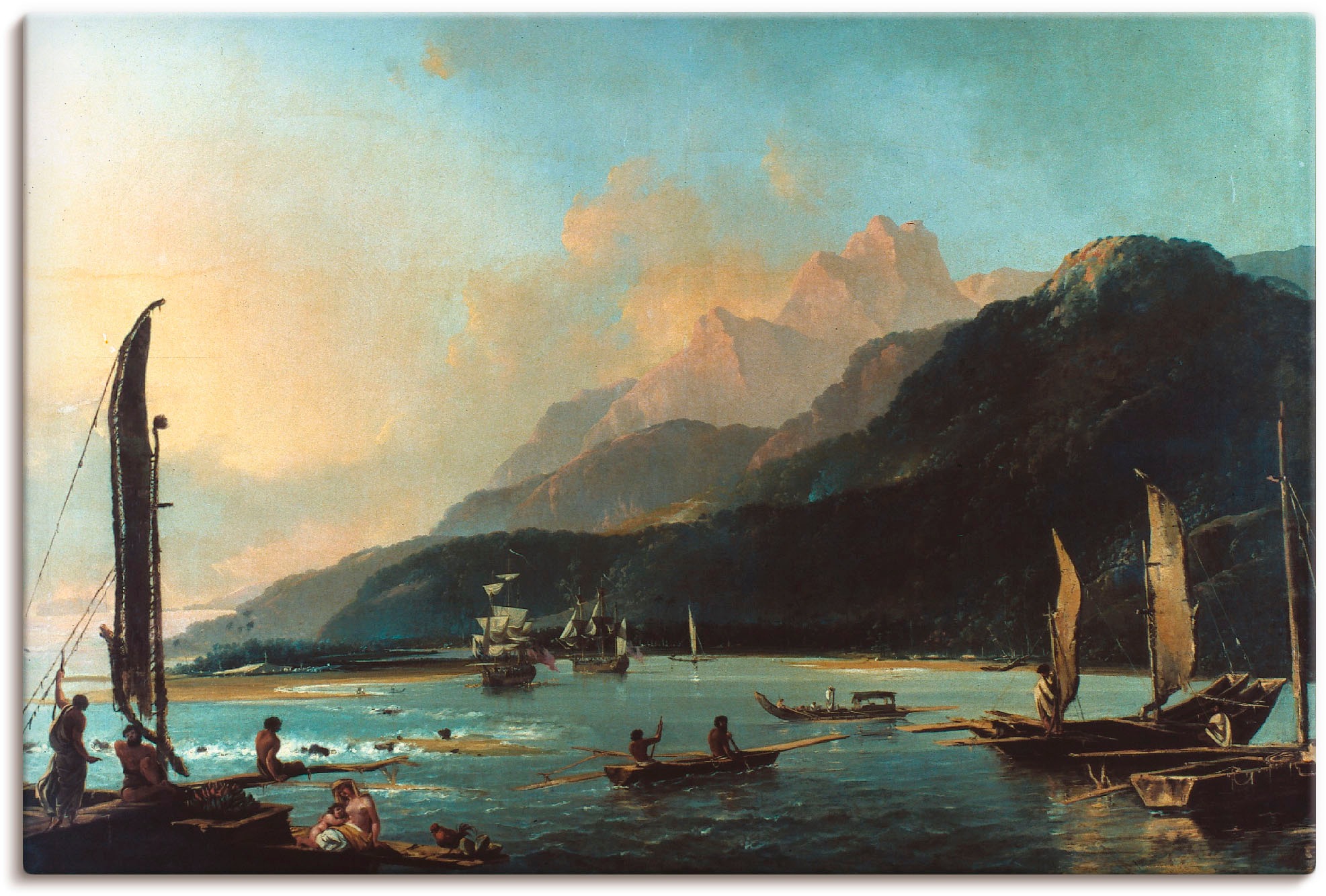 Image of Artland Wandbild »Matavai Bucht und Punkt Venus, Tahiti«, Gewässer, (1 St.), in vielen Grössen & Produktarten - Alubild / Outdoorbild für den Aussenbereich, Leinwandbild, Poster, Wandaufkleber / Wandtattoo auch für Badezimmer geeignet bei Ackermann Versan