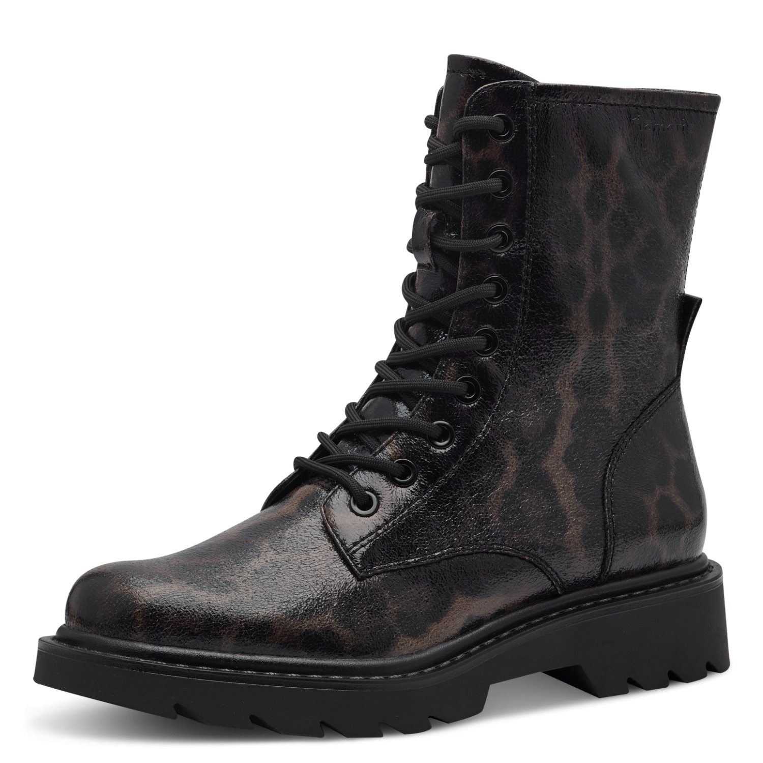 Image of Tamaris Schnürstiefelette, Blockabsatz, Schnürboots mit trendiger Prägung