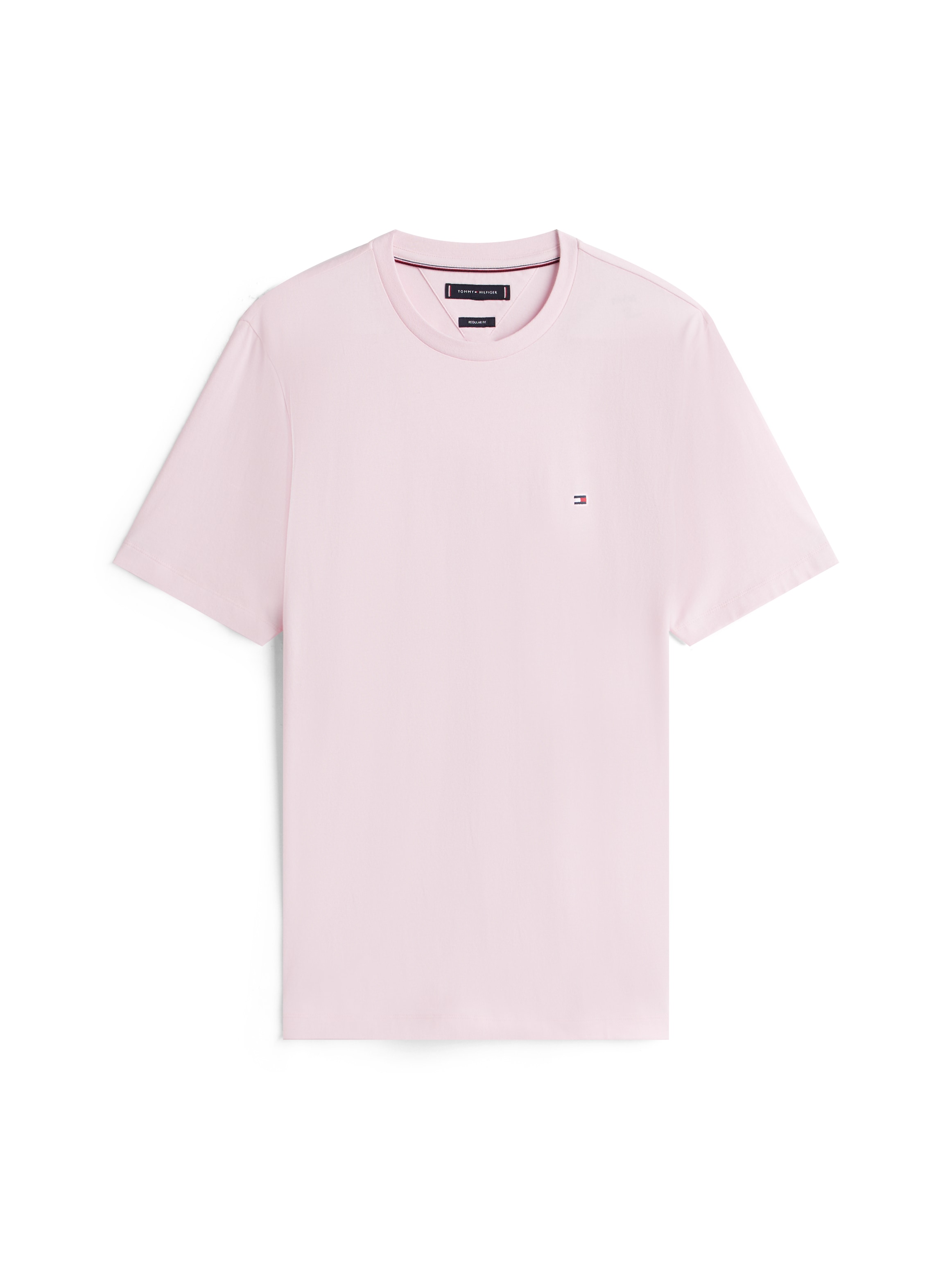 Tommy Hilfiger T-Shirt »ESSENTIAL REG FIT SOLID TEE mit Stickerei und Rundhals«, unifarben, casual, regular fit, Baumwolle, Rundhals