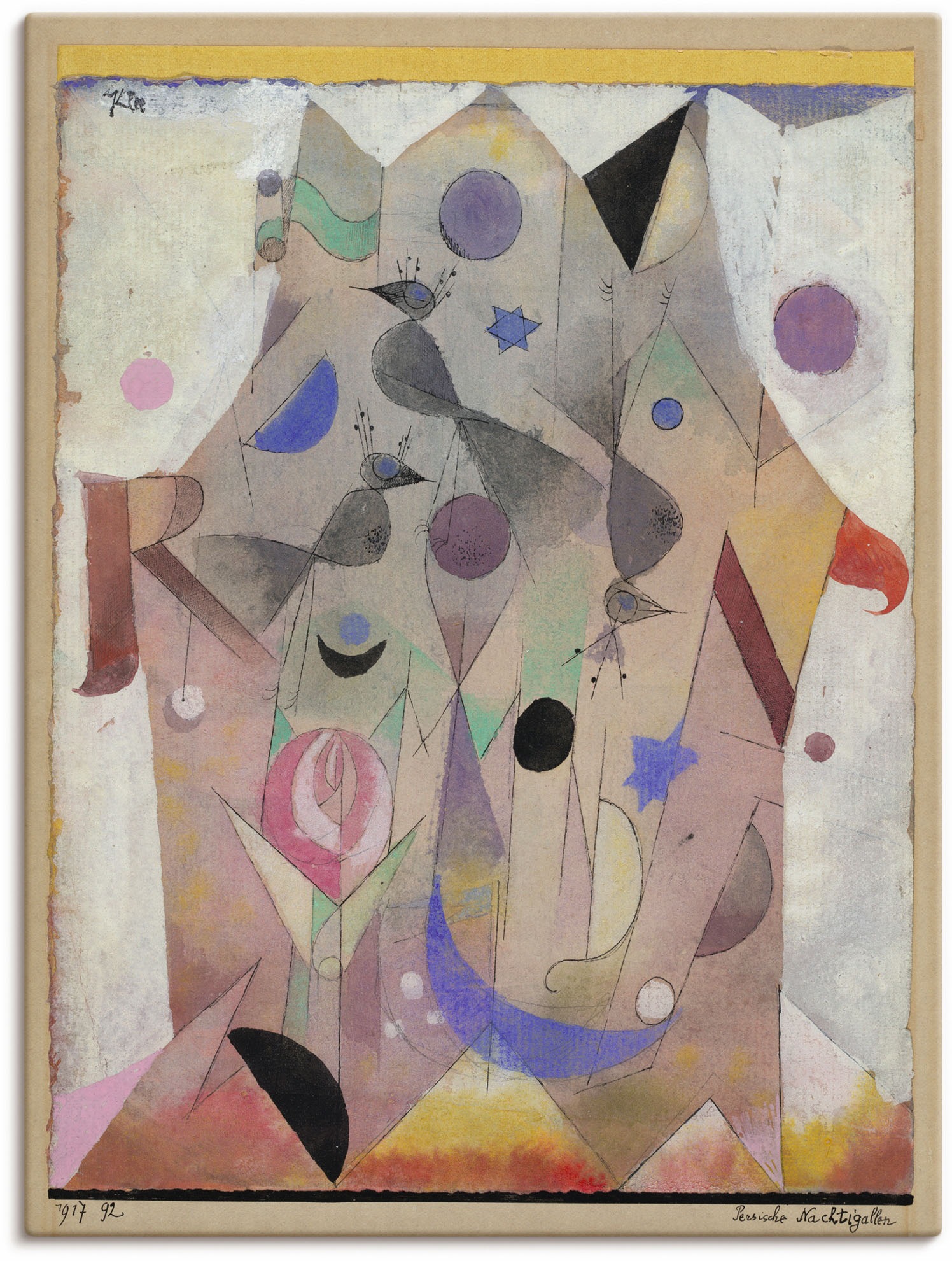 Image of Artland Wandbild »Persische Nachtigallen. 1917«, Muster, (1 St.), in vielen Grössen & Produktarten - Alubild / Outdoorbild für den Aussenbereich, Leinwandbild, Poster, Wandaufkleber / Wandtattoo auch für Badezimmer geeignet bei Ackermann Versand Schweiz