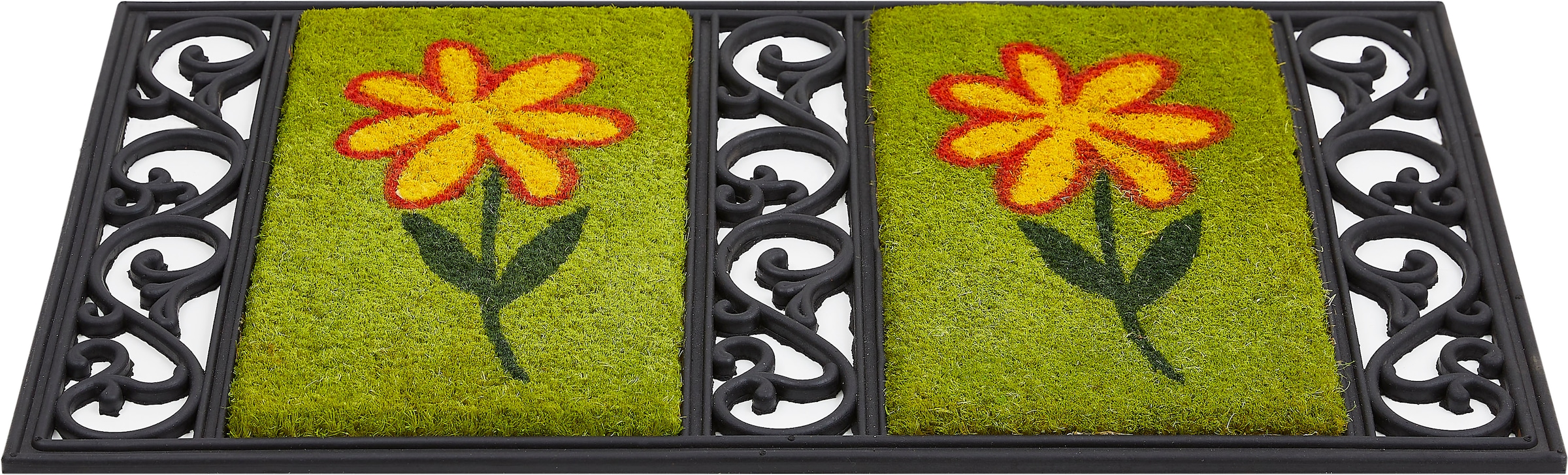 Andiamo Fussmatte »Salome Blumen«, rechteckig, Schmutzfangmatte,  Kokosmatte, Gusseisen Optik, Motiv Blumen günstig kaufen | Fußmatten