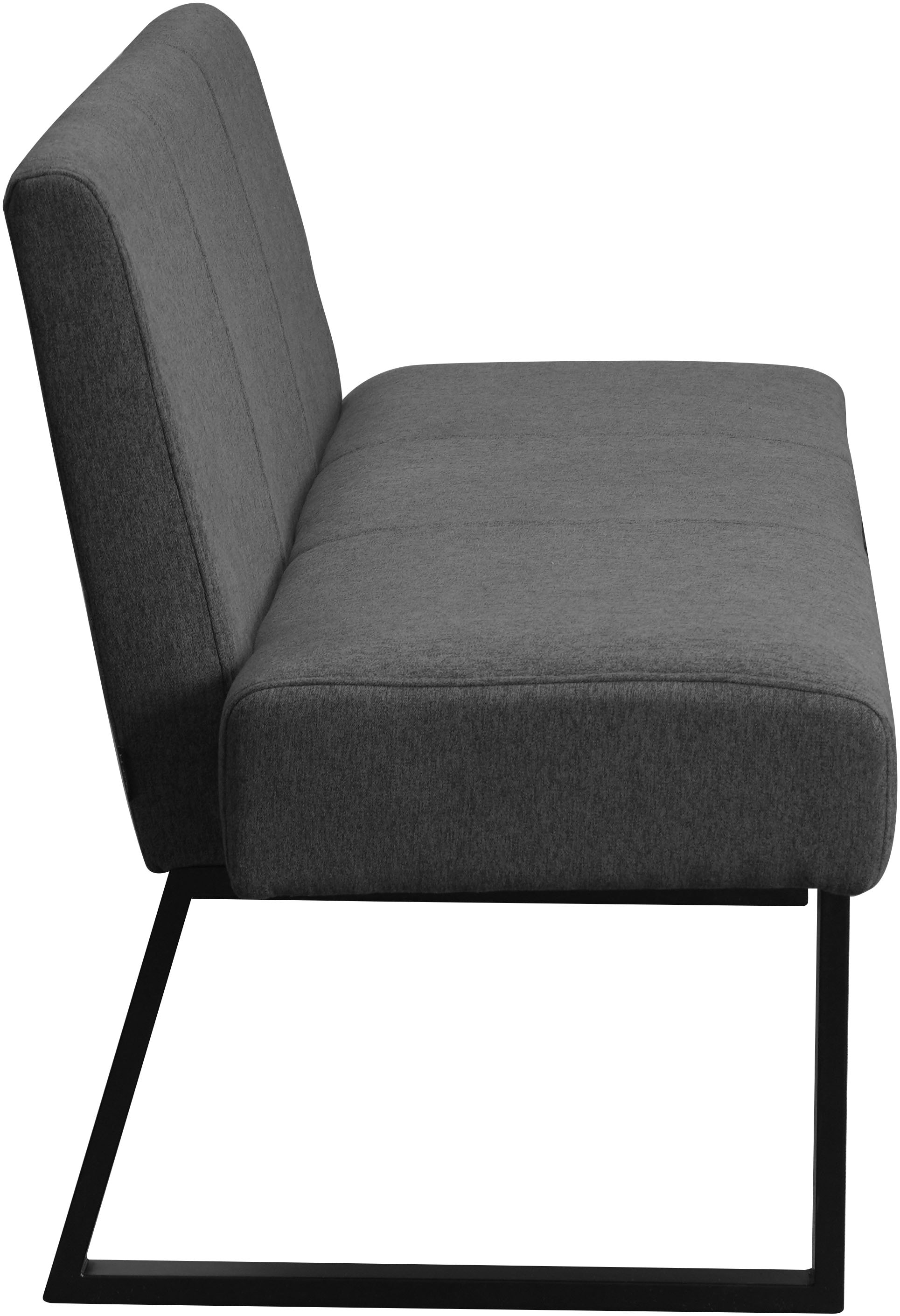 GOODproduct Polsterbank »Gladio,« Esszimmerbank, Sitzbank, Bank,  mit Taschenfederkern, schwarzes Metallgestell, Breite 148 cm