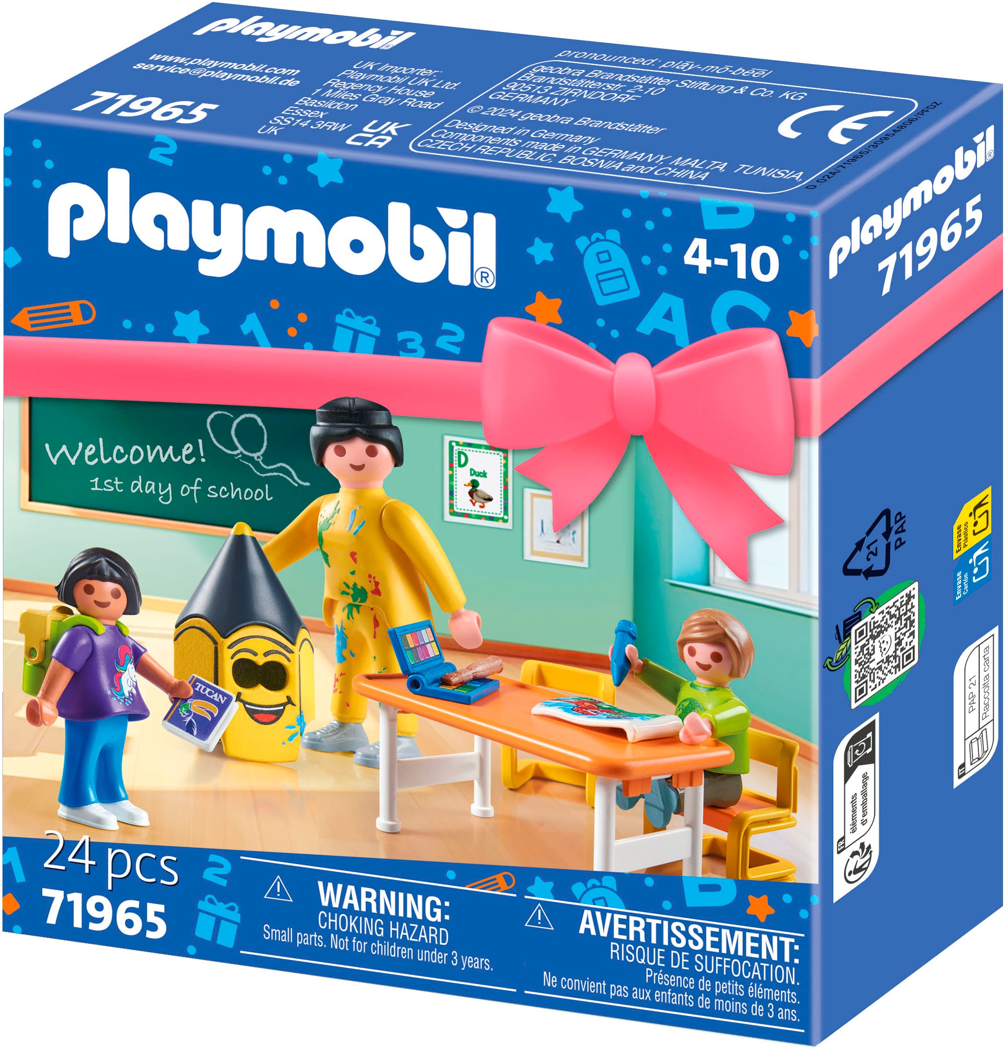 Playmobil® Konstruktions-Spielset »Erster Schultag (71965), Playmobil Gift Set«