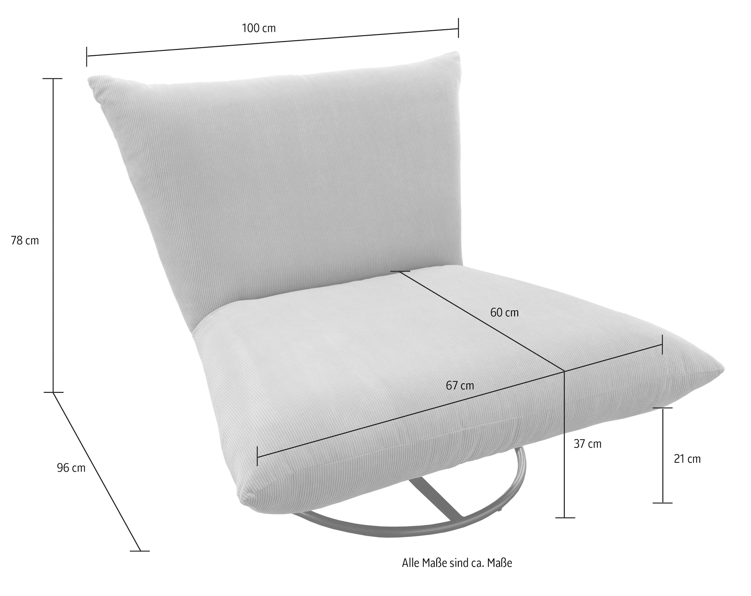 INOSIGN Drehsessel »Cremona«, 360° drehbar mit Metallfuss