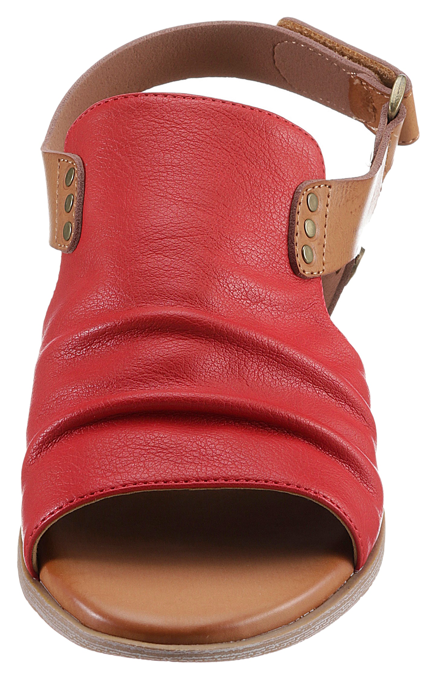 Mustang Shoes Riemchensandale, Sommerschuh, Sandalette, Blockabsatz, mit Klettverschluss