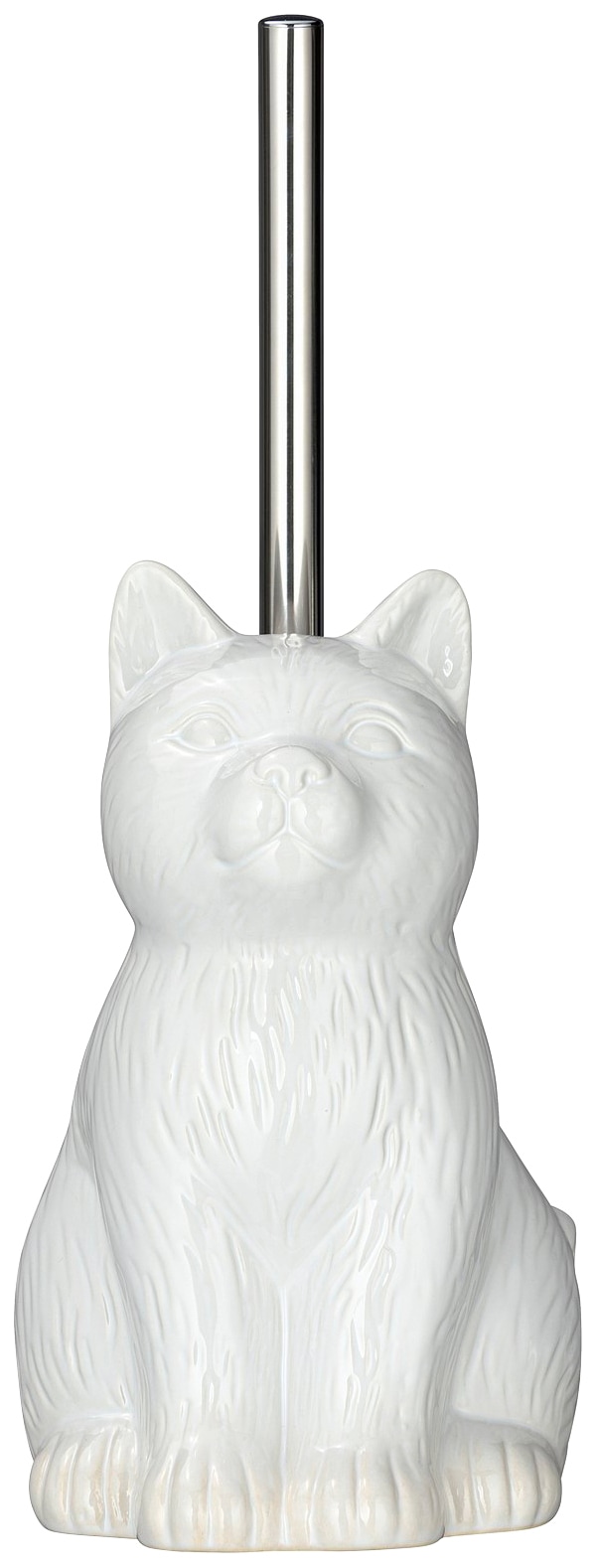 WENKO Entdecke »Cat Keramik 1 auf Keramik, aus Weiss«, WC-Garnitur St.,
